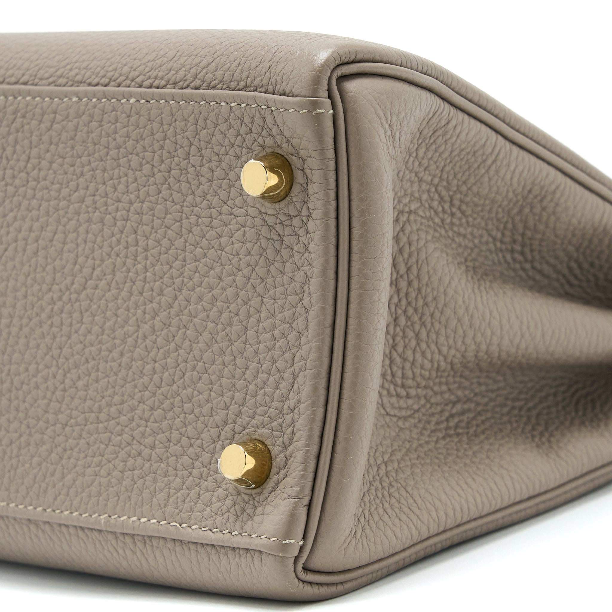 HERMES KELLY 28 TOGO M8 GRIS ASPHALTE GHW