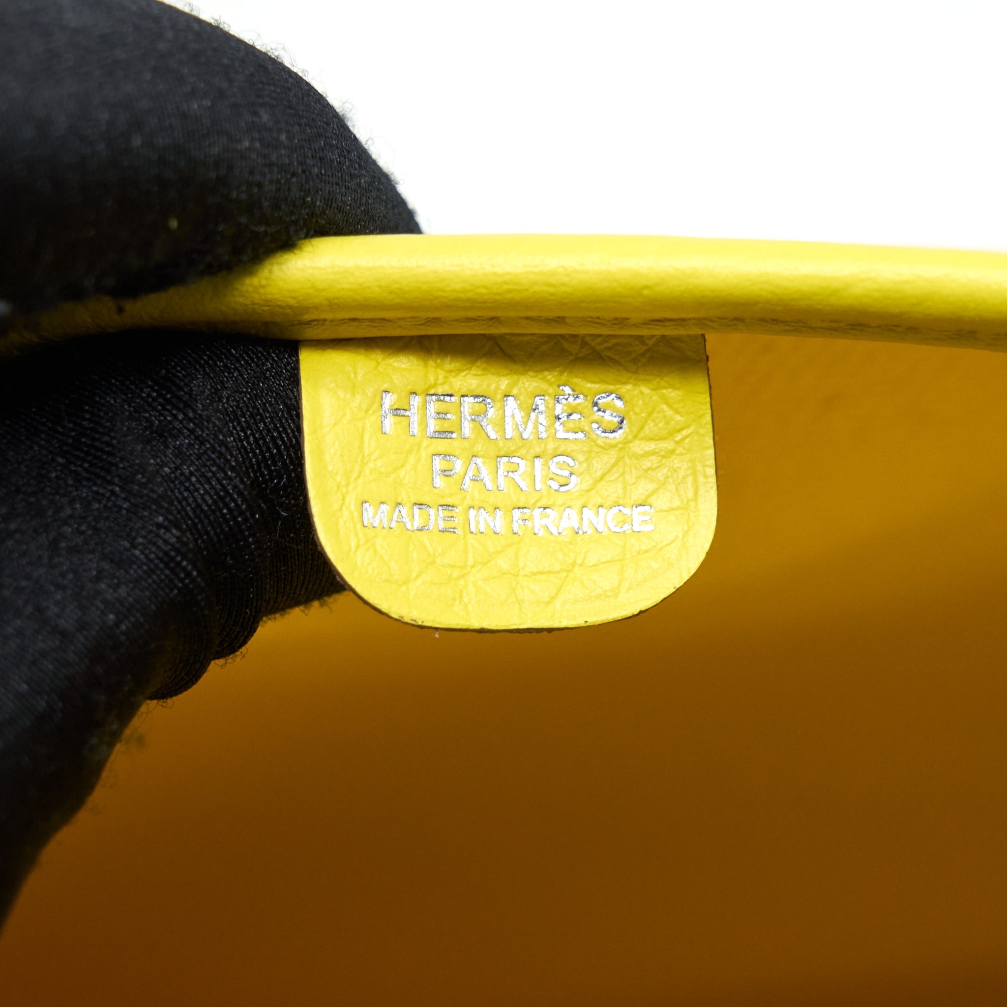 HERMES EVELYNE 29 CANVAS AND LEATHER ECRU / CITRON / LIME