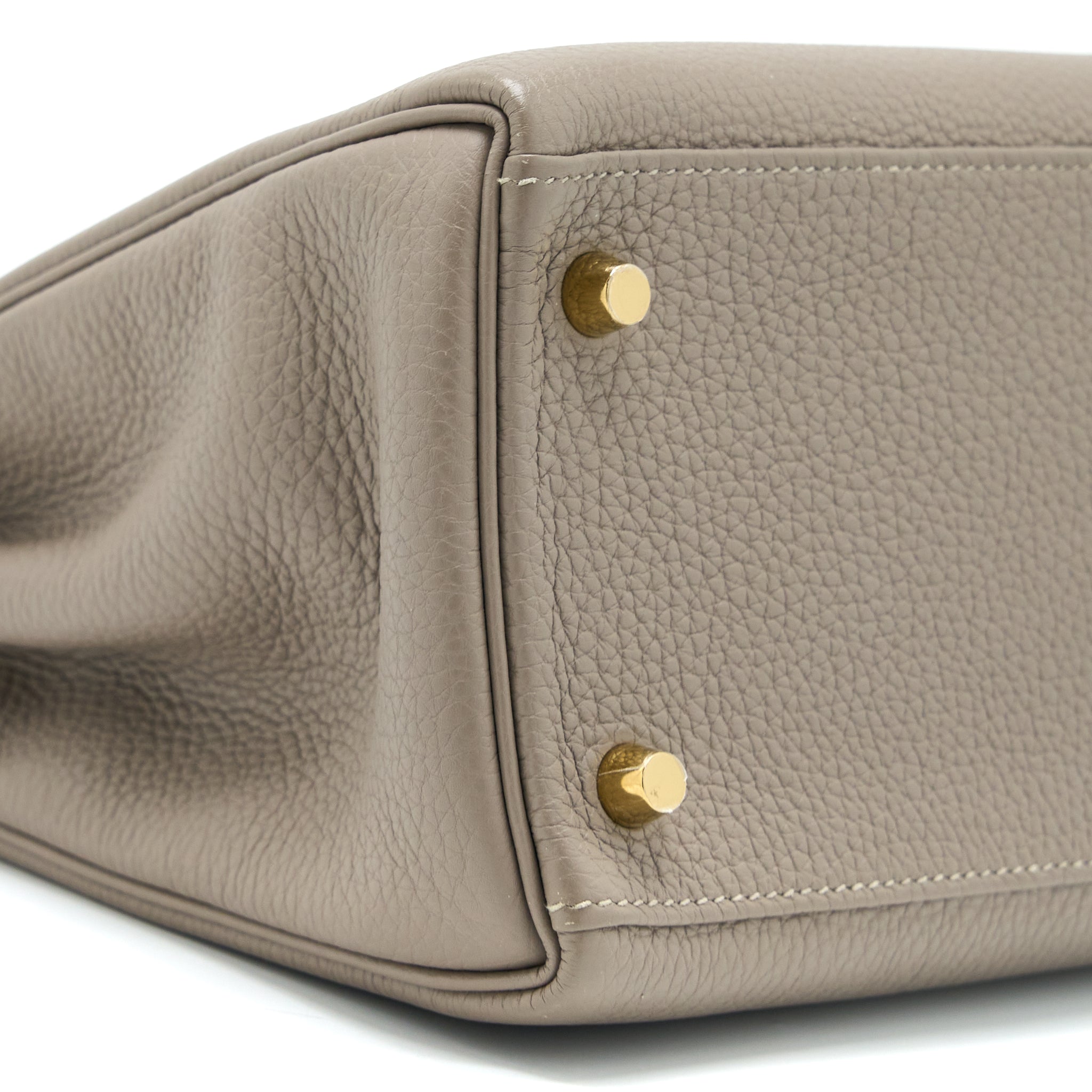 HERMES KELLY 28 TOGO M8 GRIS ASPHALTE GHW