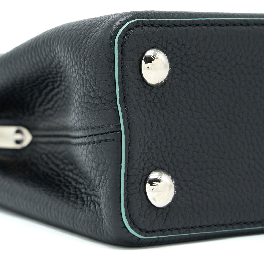 LOUIS VUITTON CAPUCINES BB TAURILLON BLACK/ BLUE SHW