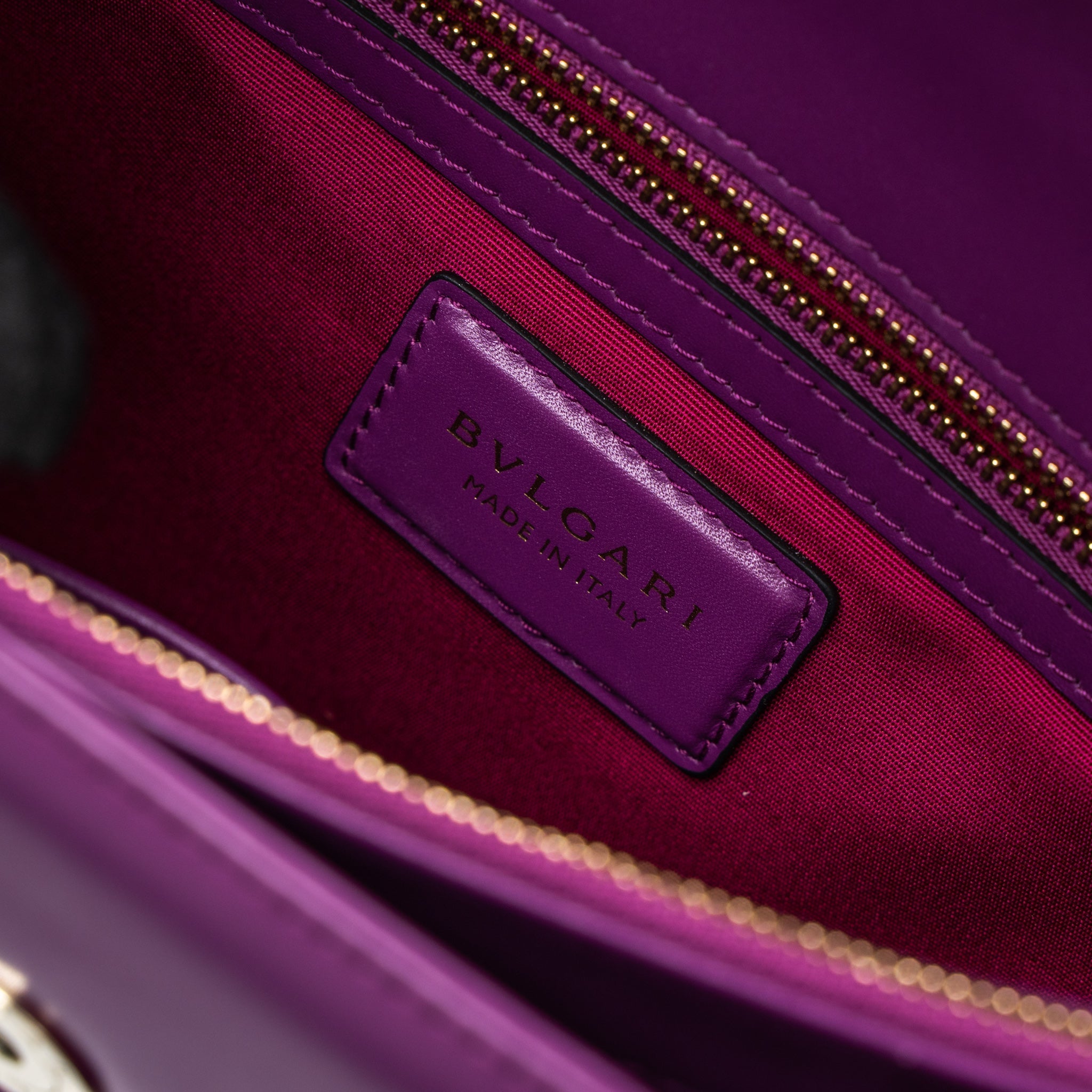 BVLGARI SERPENTI FOREVER SHOULDER BAG CALFSKIN PURPLE LGHW
