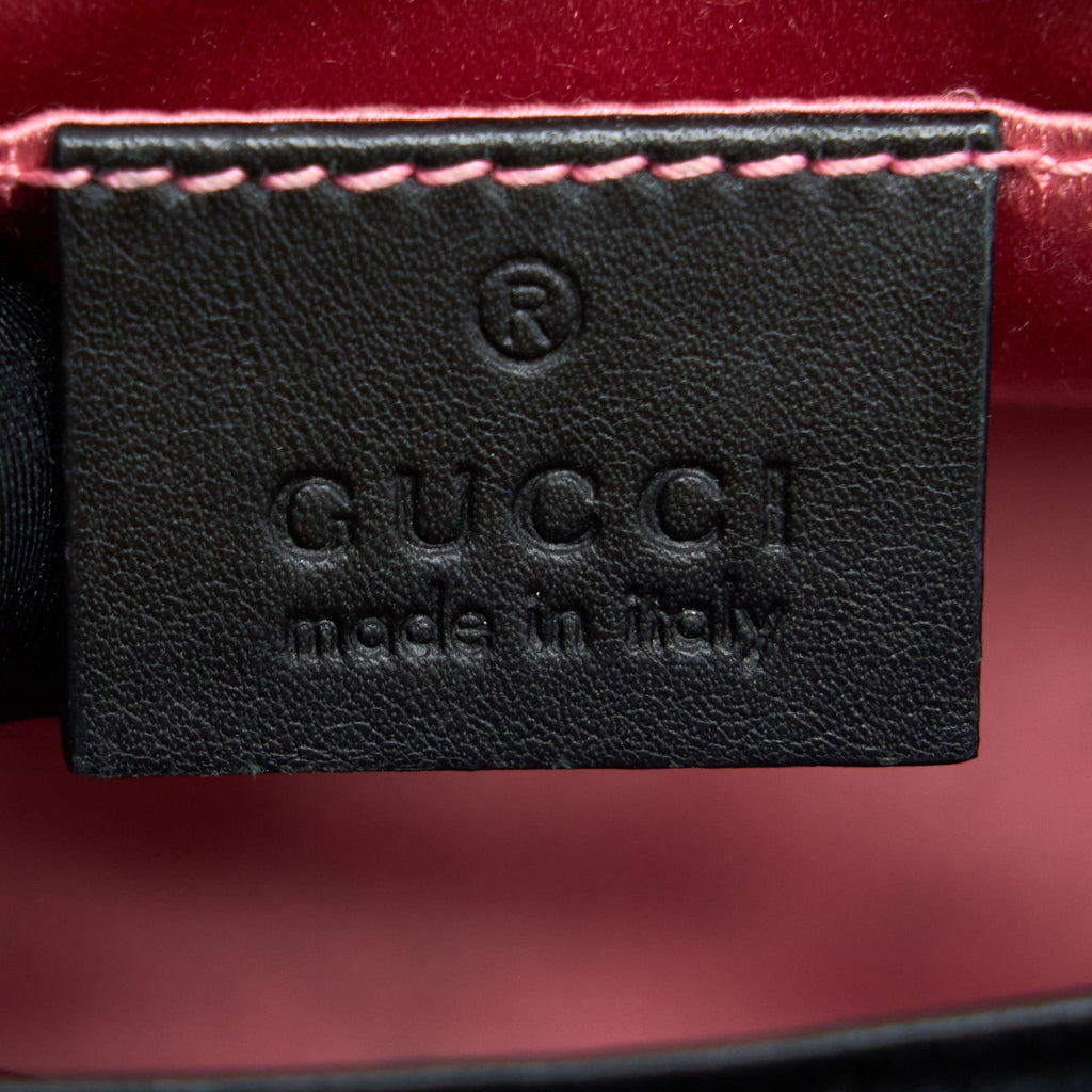 GUCCI MINI MARMONT VELVET BLACK GHW