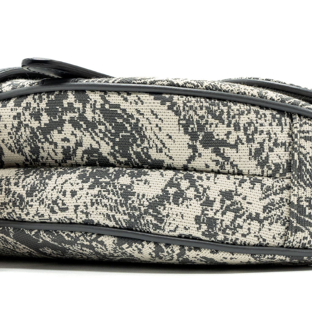 DIOR SADDLE BAG TOILE DE JOUY CANVAS / LEATHER GREY GHW