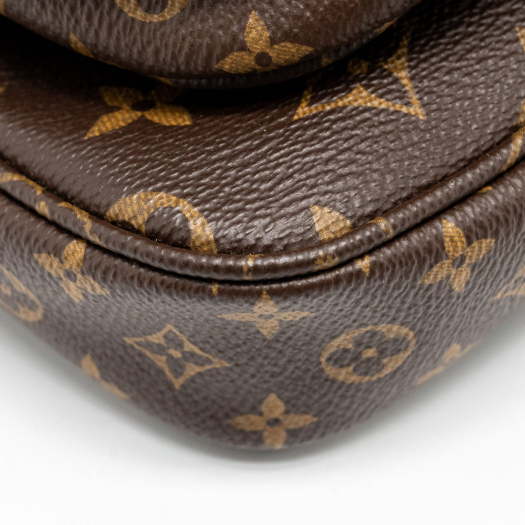 LOUIS VUITTON MULTI POCHETTE ACCESSORIES MONOGRAM CANVAS KHAKI GHW