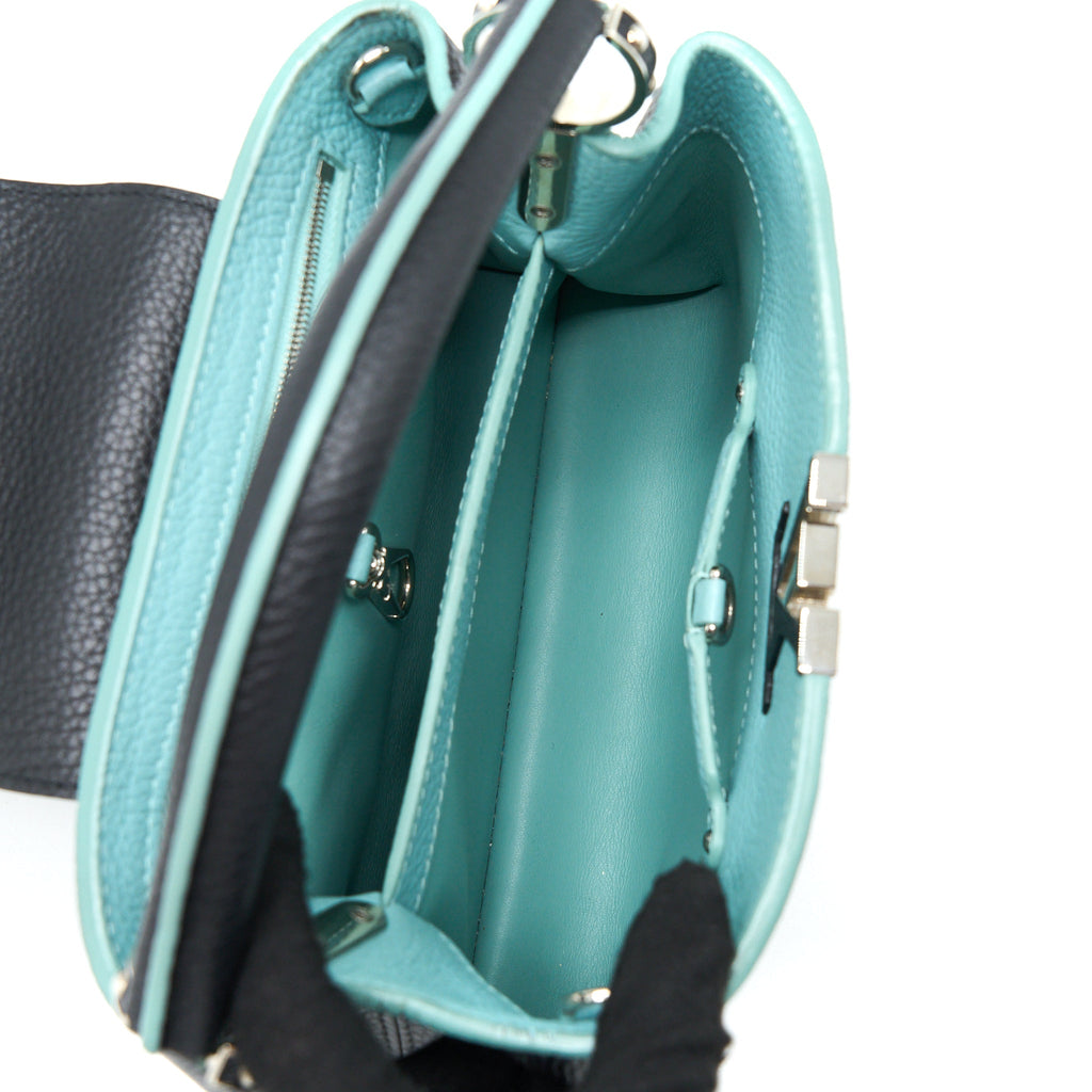 LOUIS VUITTON CAPUCINES BB TAURILLON BLACK/ BLUE SHW