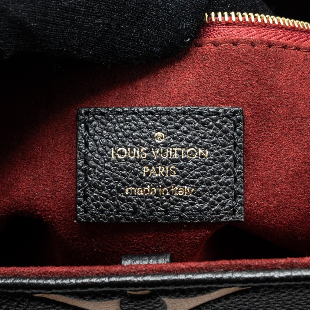LOUIS VUITTON ONTHEGO PM BICOLOUR MONOGRAM EMPREINTE LEATHER BLACK/BEIGE GHW(NEW VERSION)