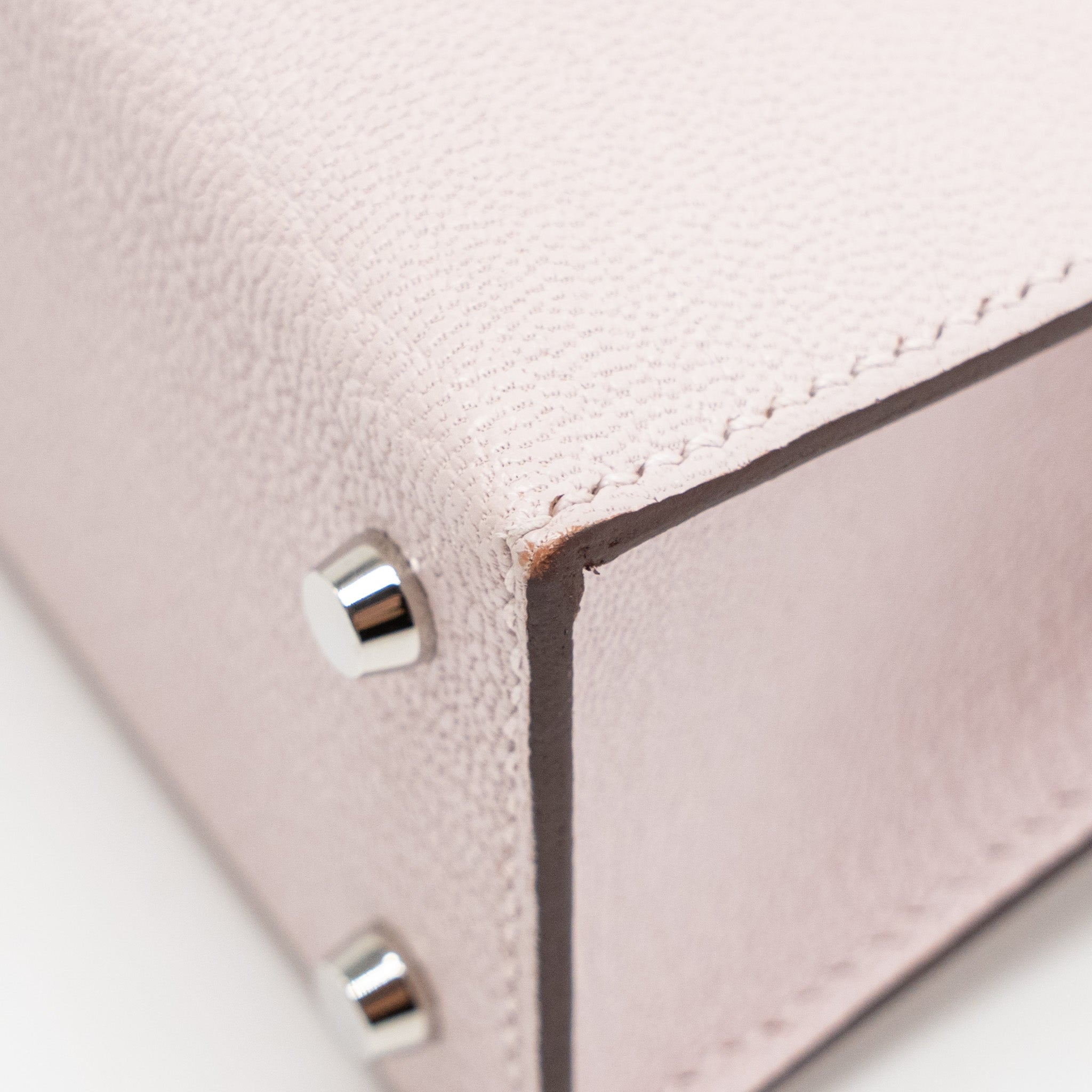 HERMES MINI KELLY II SPECIAL ORDER CHEVRE MYSORE LEATHER MAUVE PALE / GOLD SHW