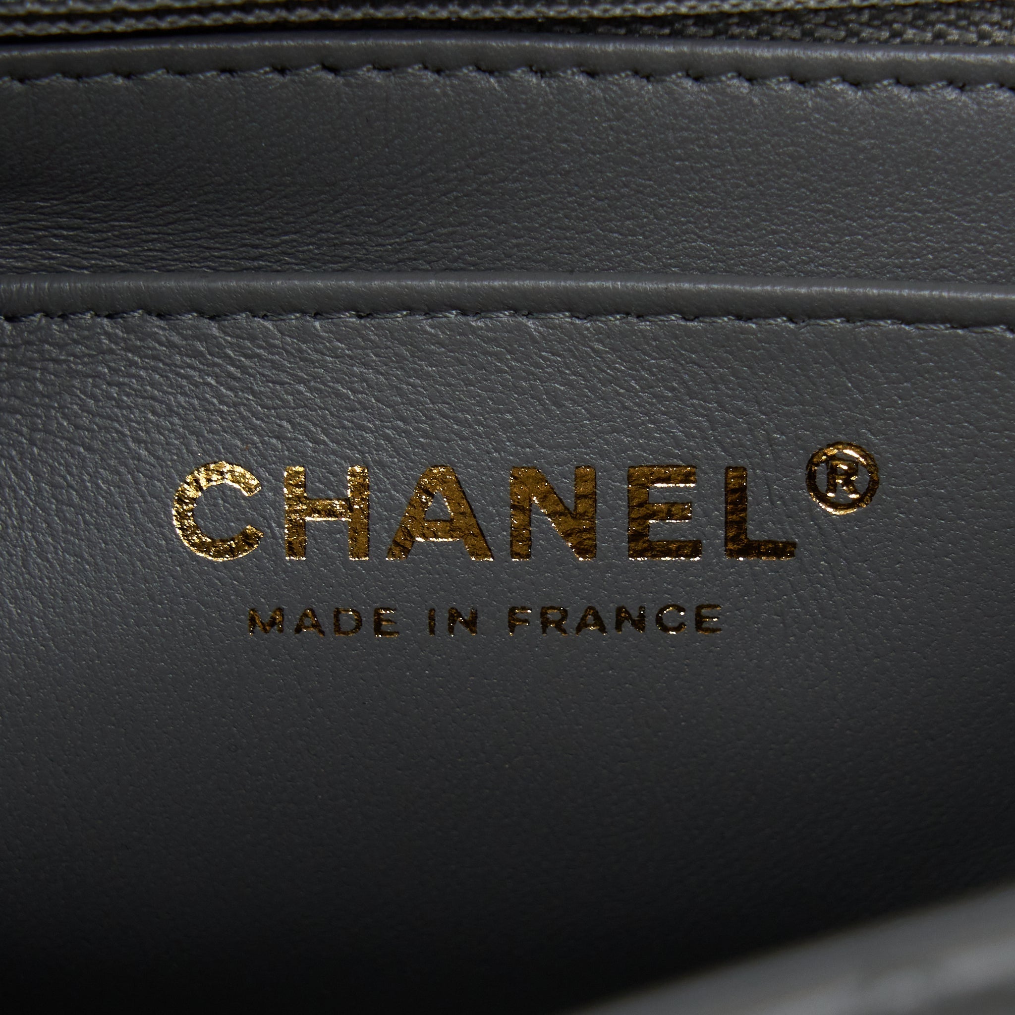 CHANEL 22A MINI RECTANGULAR FLAP BAG LAMBSKIN GREY LGHW (MICROCHIP)