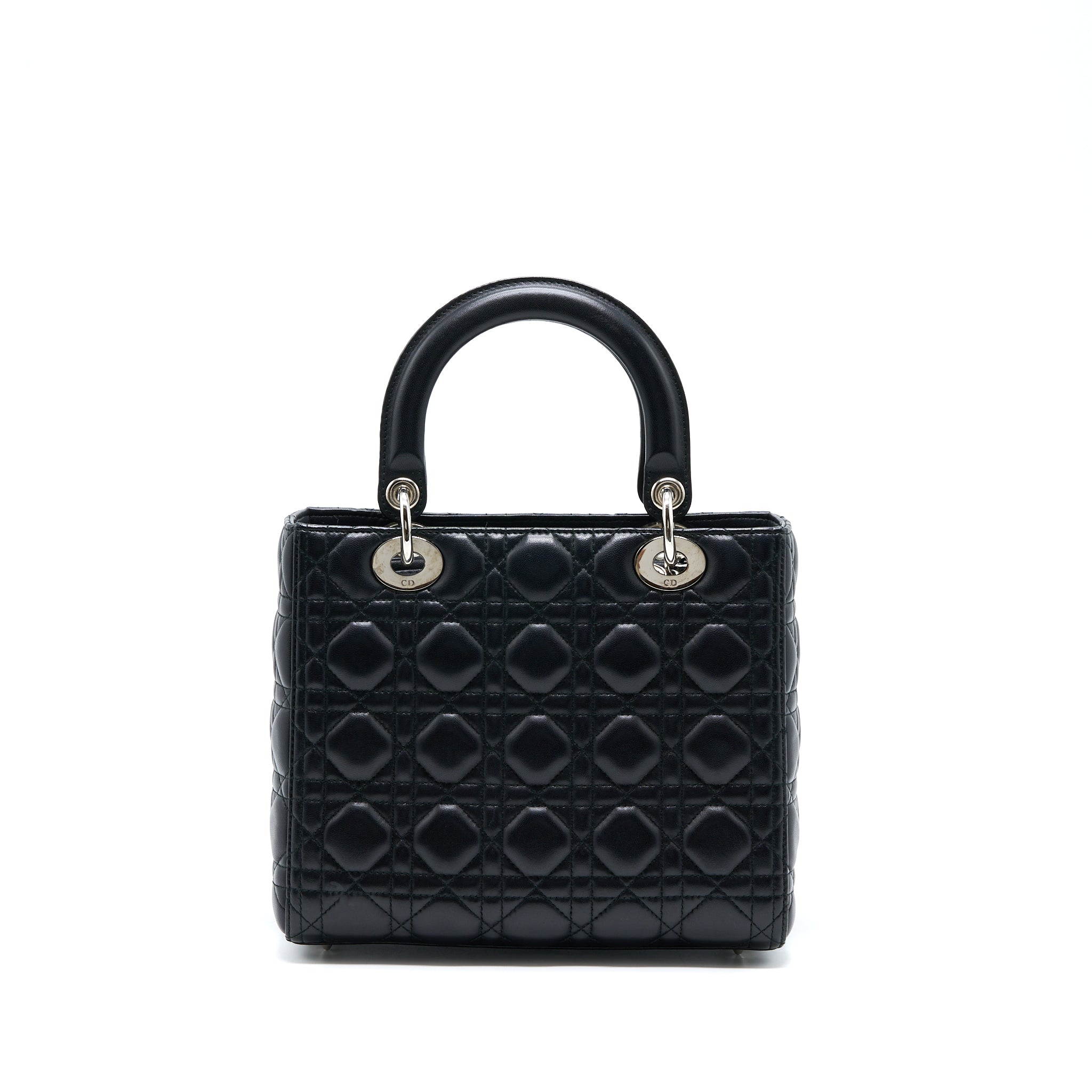 DIOR MEDIUM LADY DIOR LAMBSKIN BLACK SHW