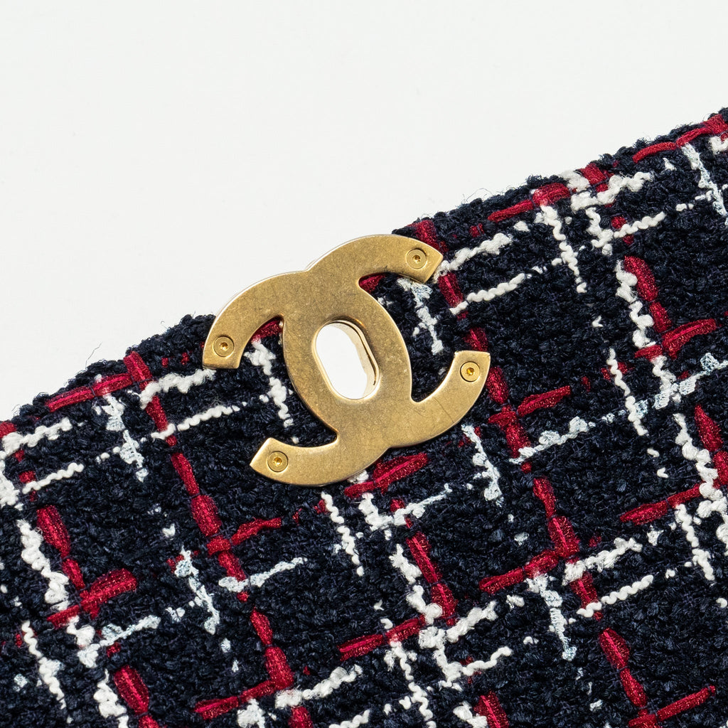 CHANEL SMALL 19 BAG TWEED MULTICOLOUR WITH MULTICOLOUR HARDWARE