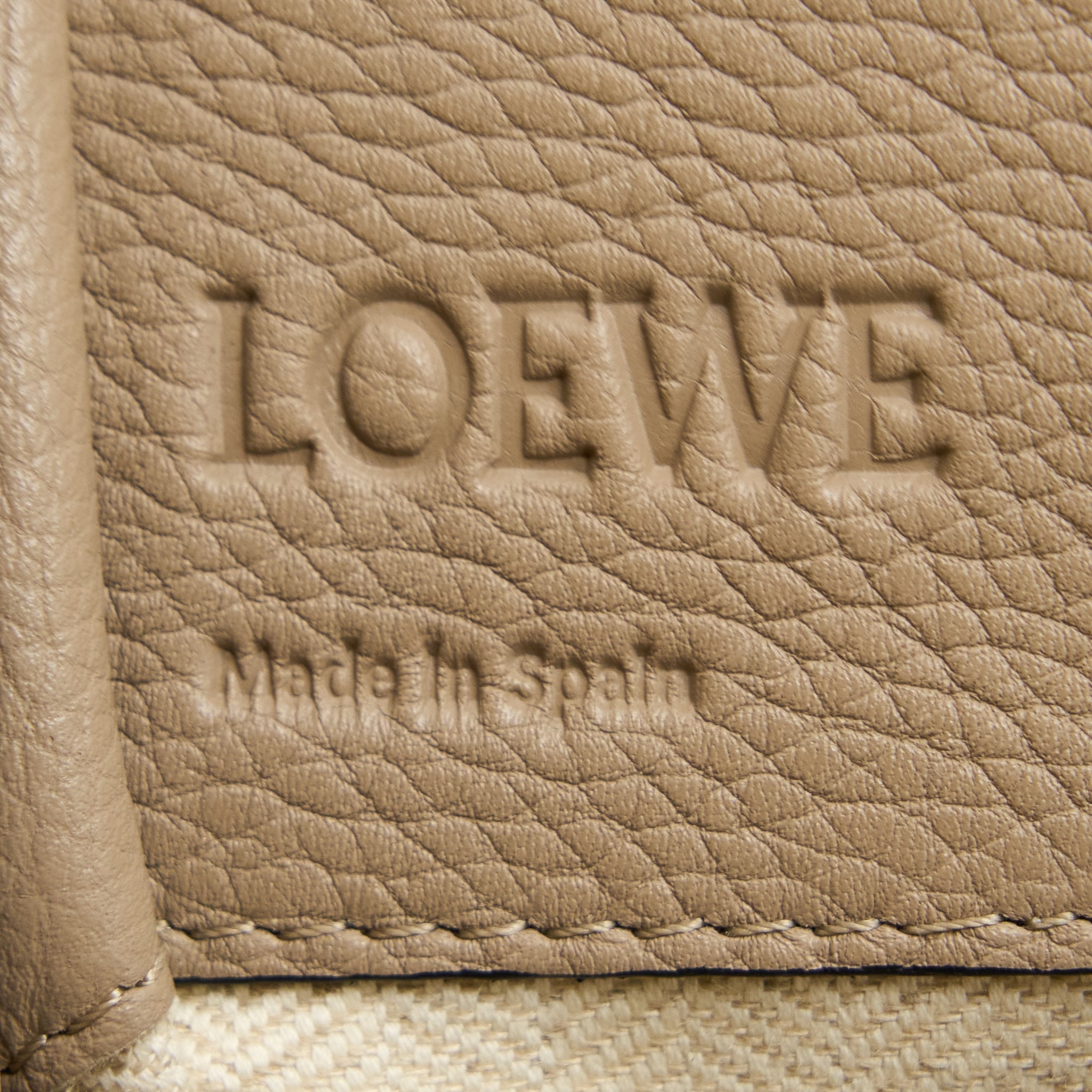 LOEWE SMALL HAMMOCK CALFSKIN SAND GHW