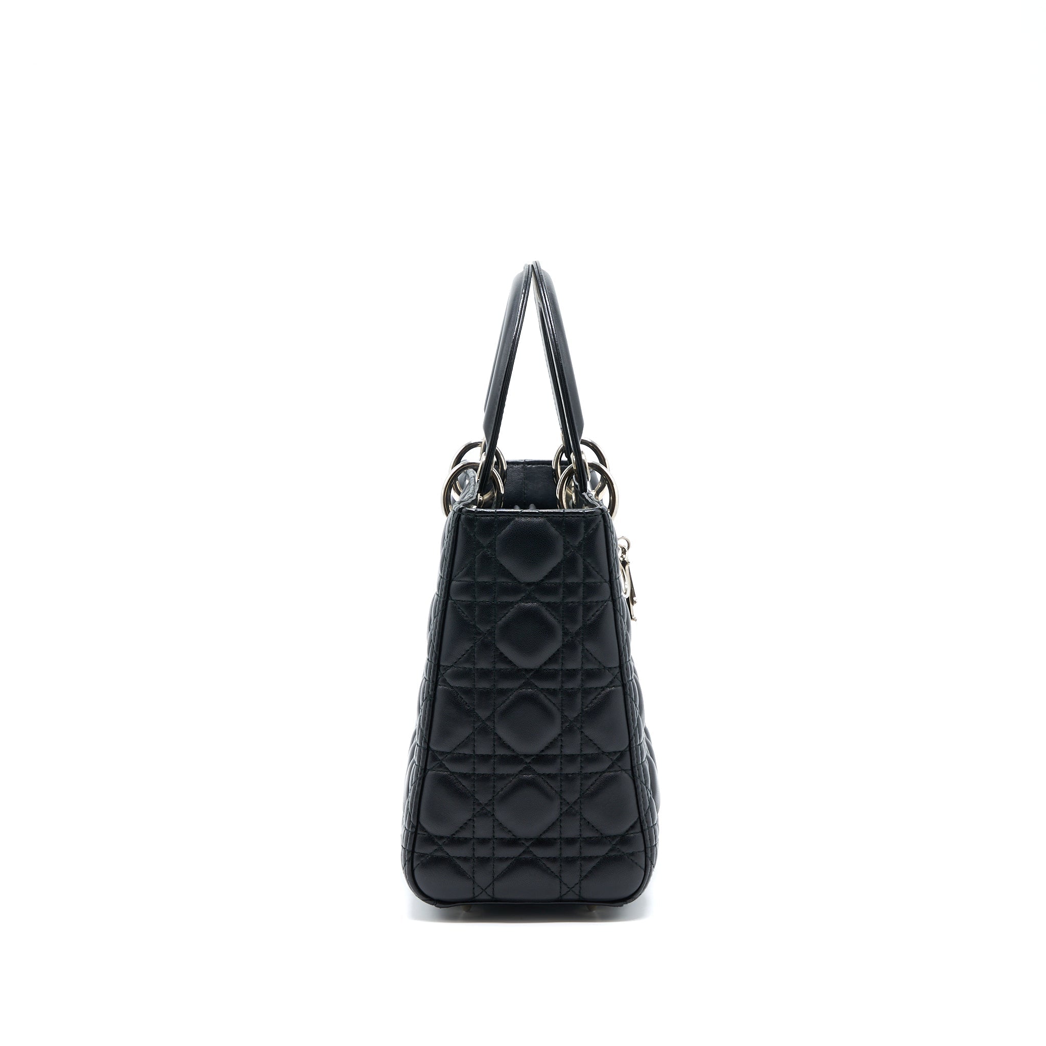 DIOR MEDIUM LADY DIOR LAMBSKIN BLACK SHW