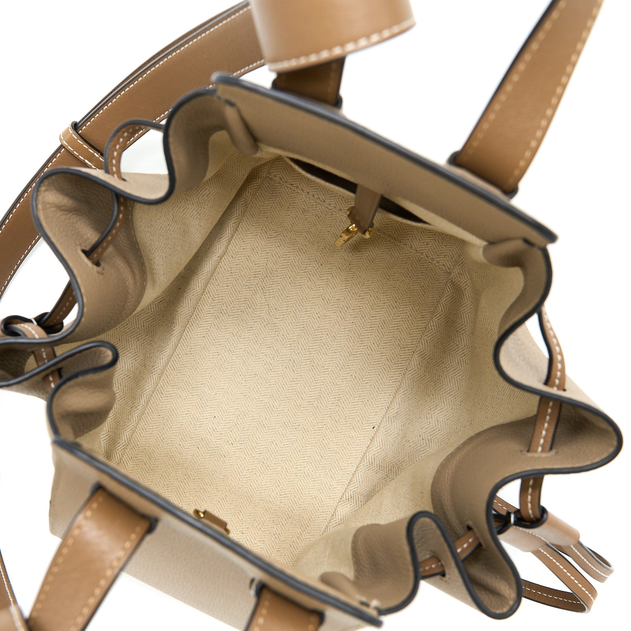 LOEWE SMALL HAMMOCK CALFSKIN SAND GHW