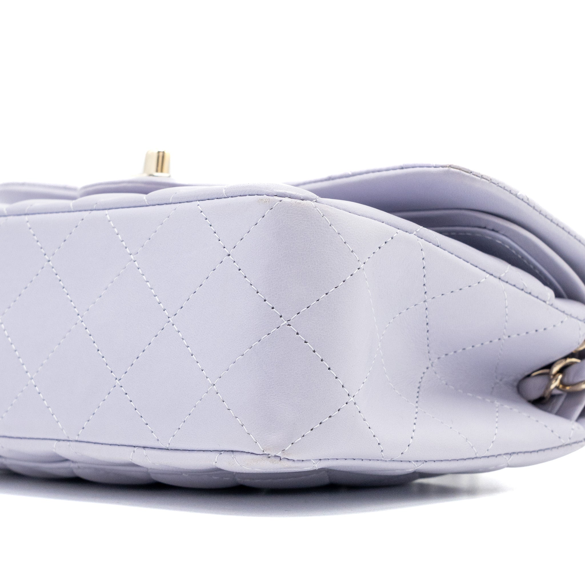 CHANEL SMALL CLASSIC DOUBLE FLAP BAG LAMBSKIN LIGHT PURPLE LGHW(MICROCHIP)