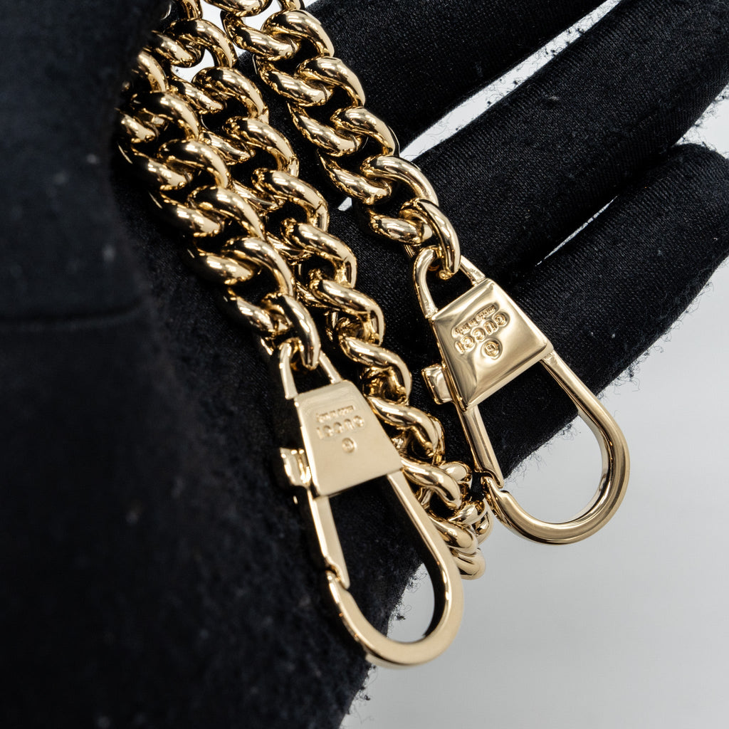 GUCCI TOP HANDLE MESSANGER BAG CALFSKIN GREY LGHW