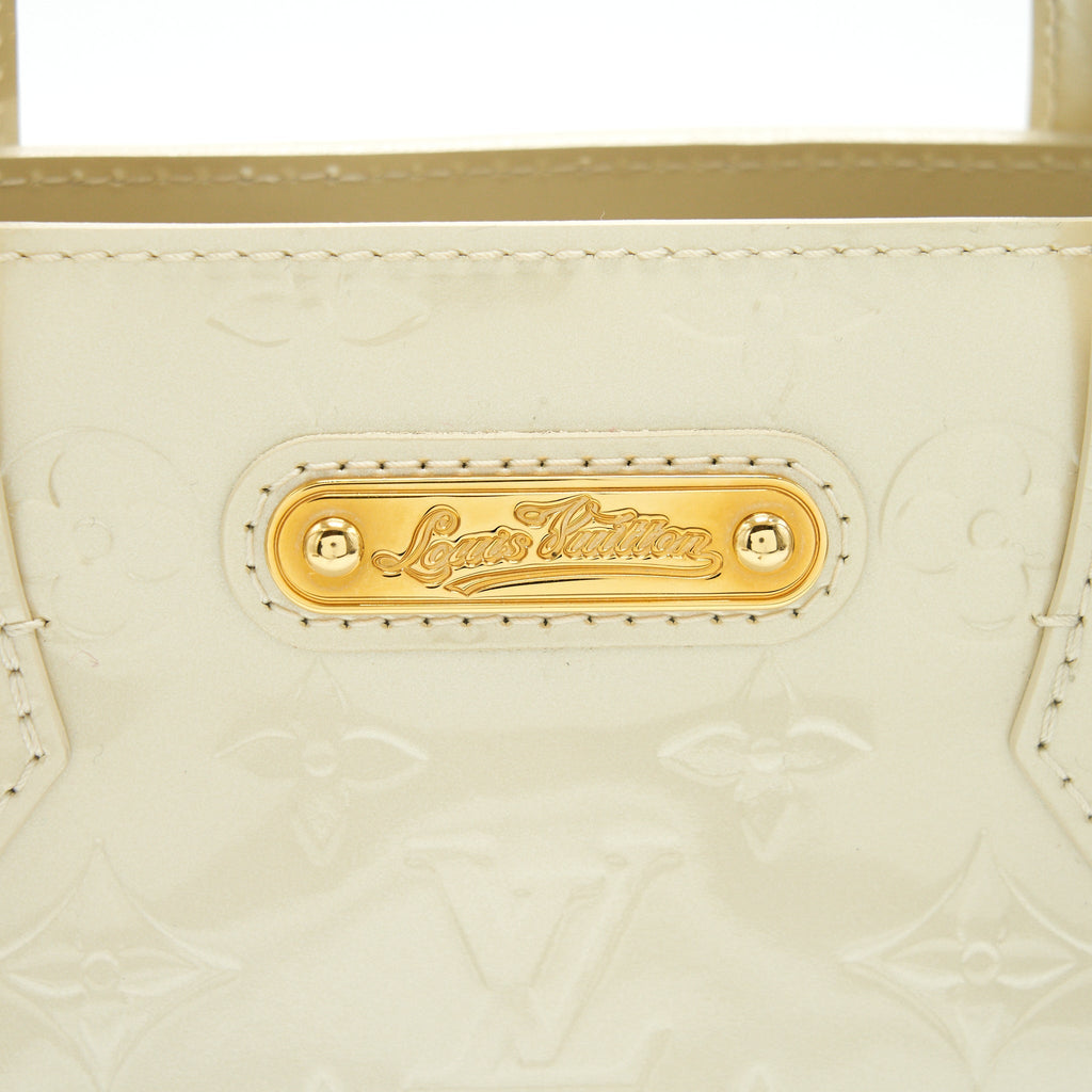 LOUIS VUITTON BEIGE MONOGRAM VERNIS WILSHIRE PM BAG