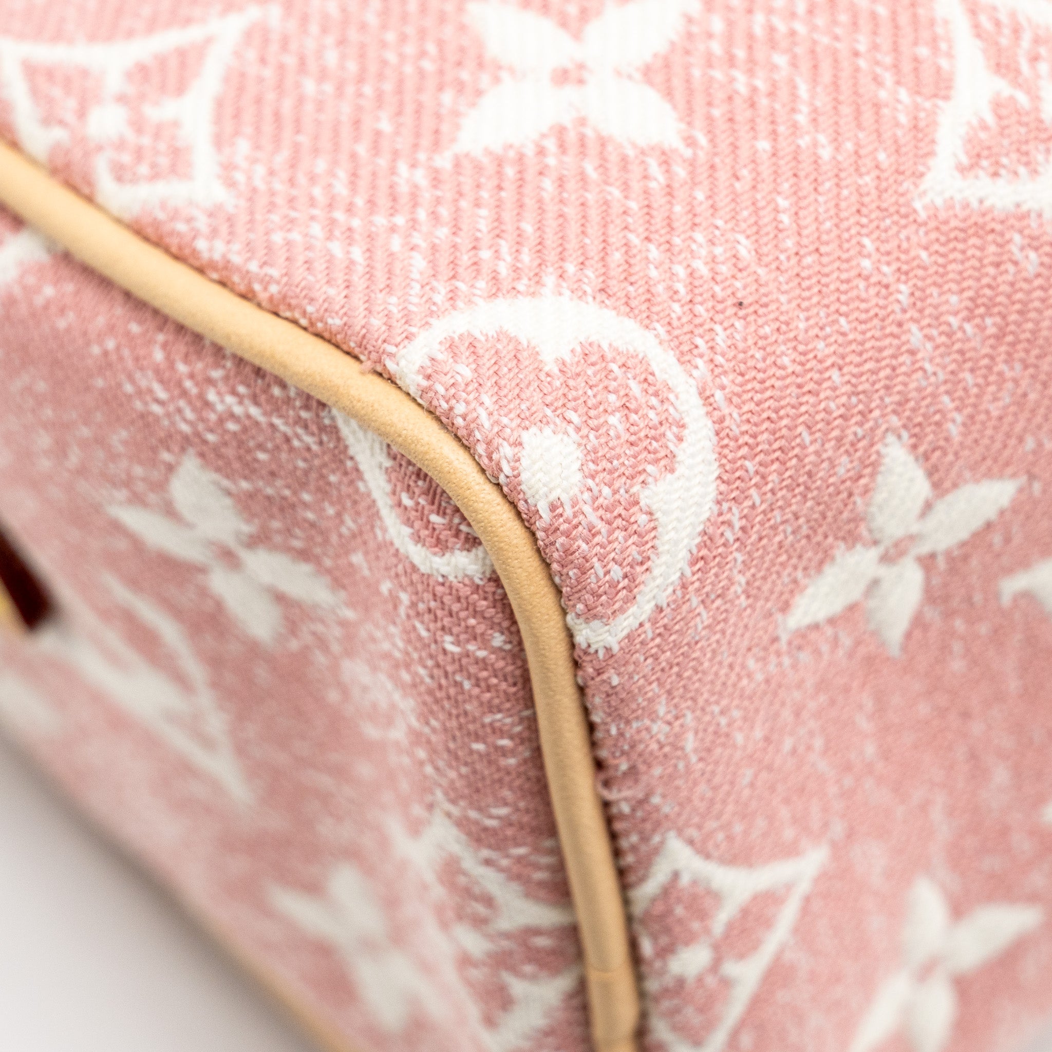 LOUIS VUITTON NANO SPEEDY MONOGRAM JACQUARD DENIM ROSE GHW