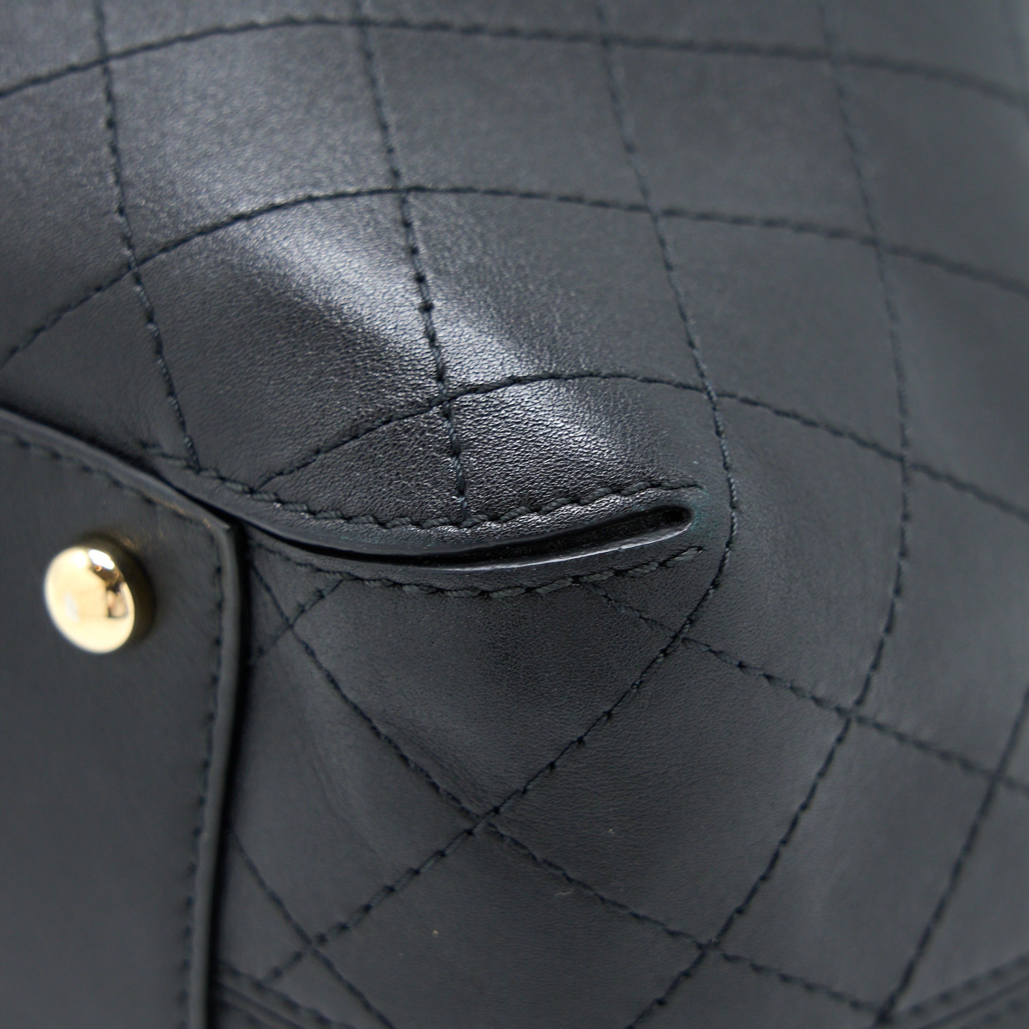 CHANEL DRAWSTRING BUCKET BAG CALFSKIN BLACK LGHW
