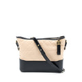 CHANEL MEDIUM GABRIELLE HOBO BAG CALFSKIN BEIGE/BLACK MULTICOLOUR HARDWARE