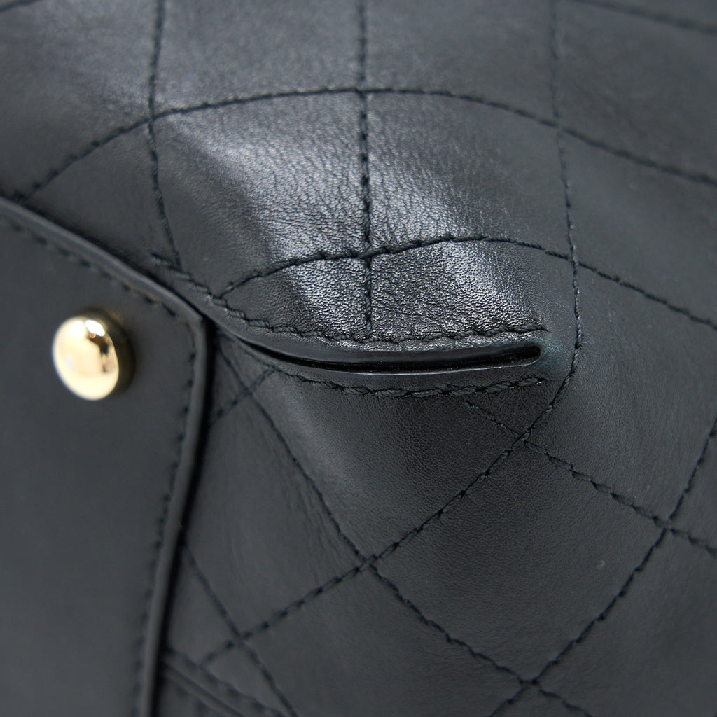 CHANEL DRAWSTRING BUCKET BAG CALFSKIN BLACK LGHW
