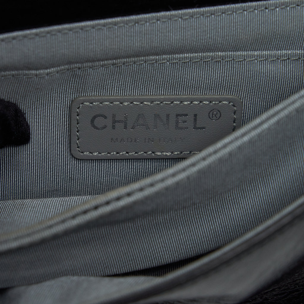 CHANEL SMALL CROSSBODY BAG AGED CALFSKIN RUTHENIUM HARDWARE