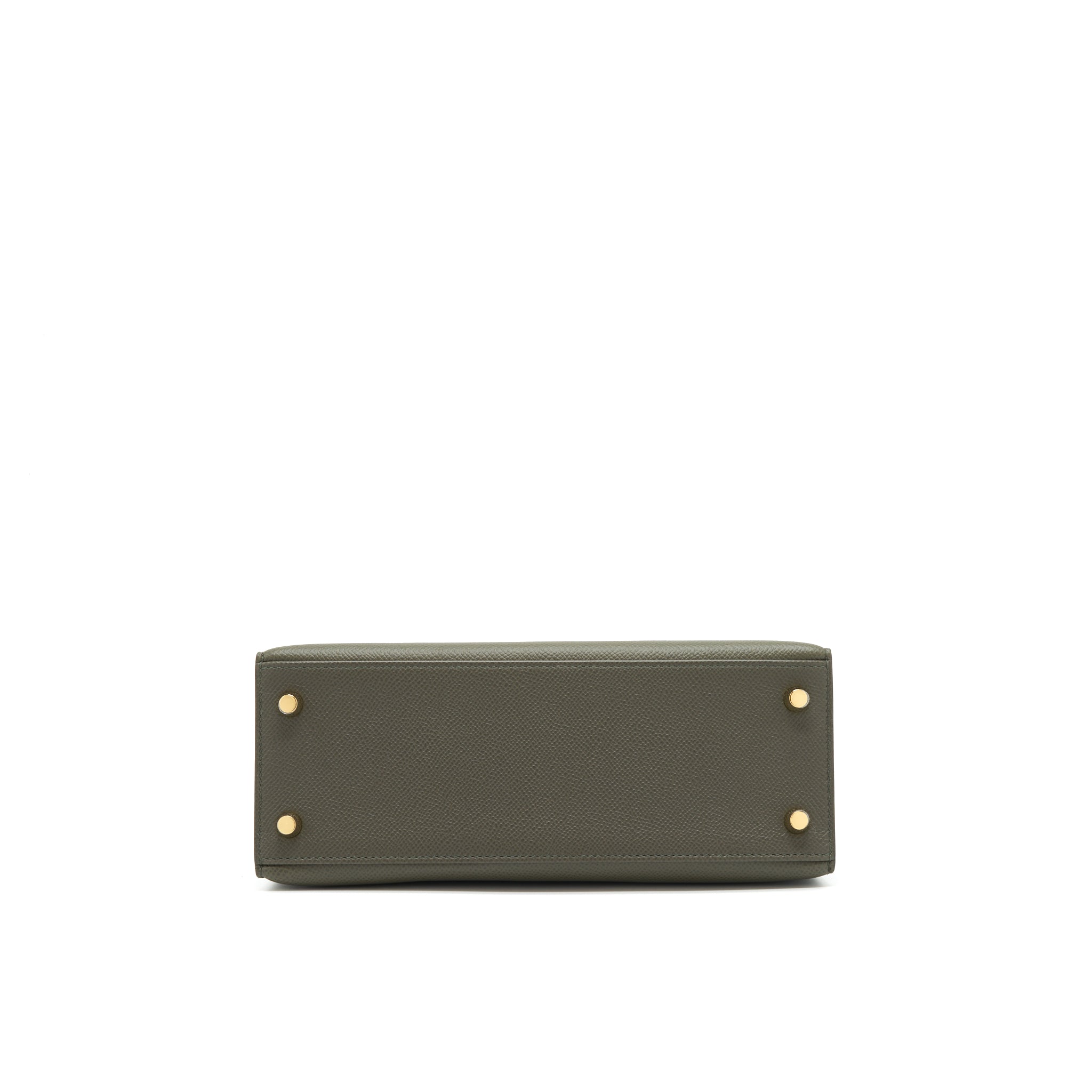 HERMES KELLY 25 SELLIER EPSOM C6 VERT DE GRIS GHW