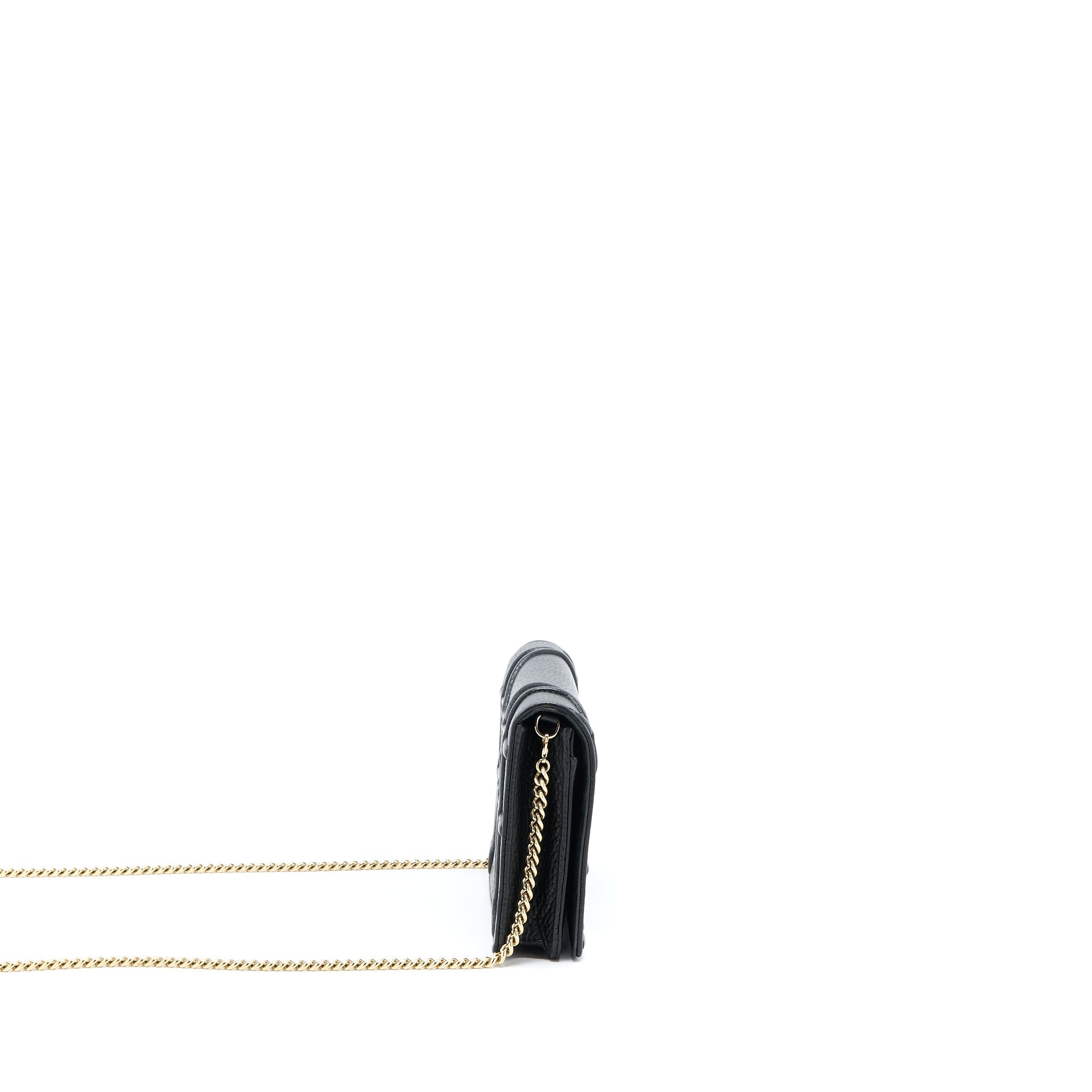 DIOR DIORAMA WALLET ON CHAIN GRAINED CALFSKIN BLACK LGHW