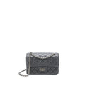 CHANEL MINI 2.55 REISSUE FLAP BAG GOATSKIN DARK GREY RUTHENIUM HARDWARE