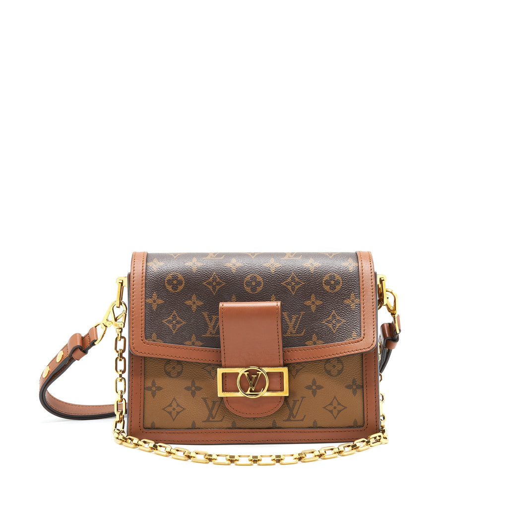 LOUIS VUITTON DAUPHINE FLAP BAG REVERSE MONOGRAM