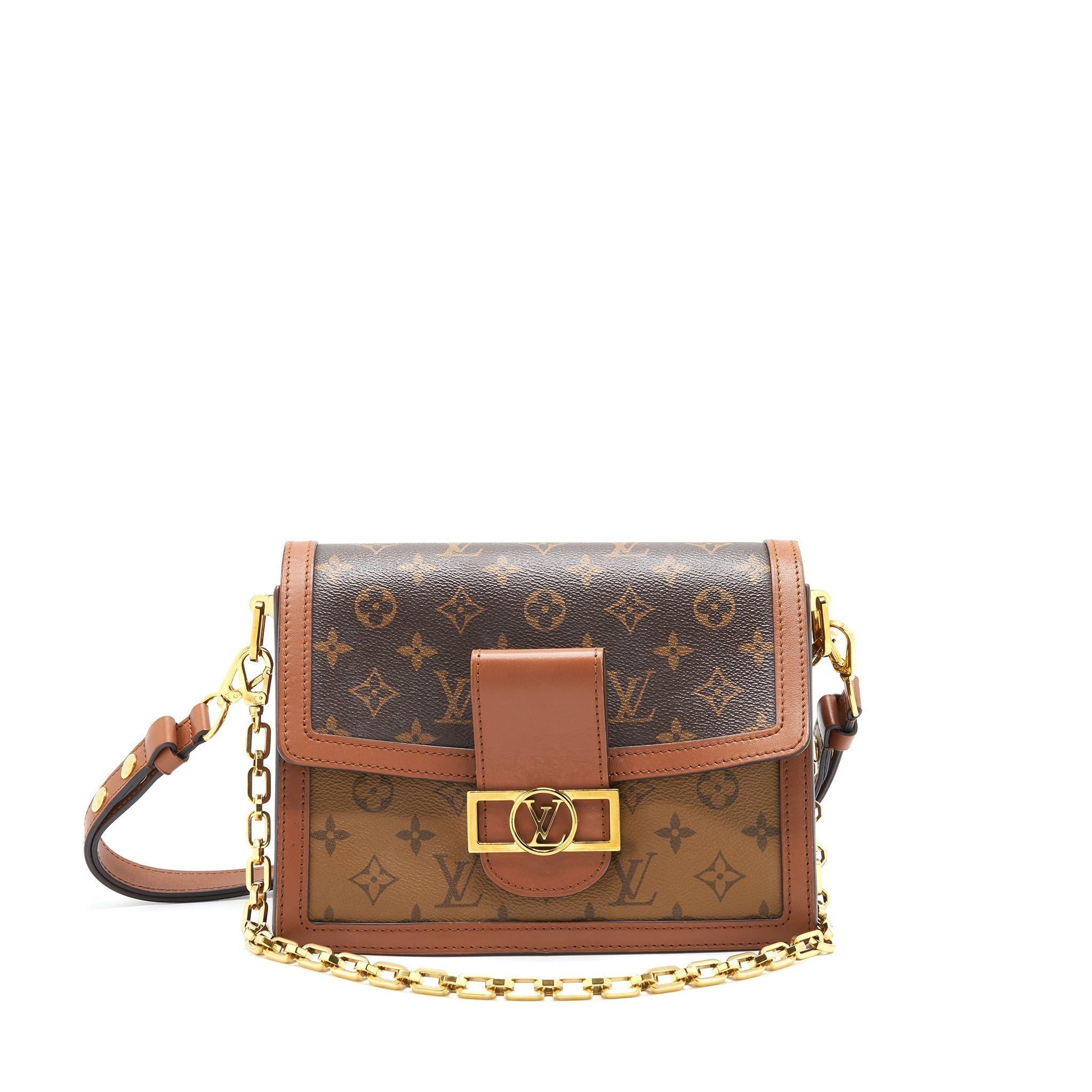 LOUIS VUITTON DAUPHINE FLAP BAG REVERSE MONOGRAM