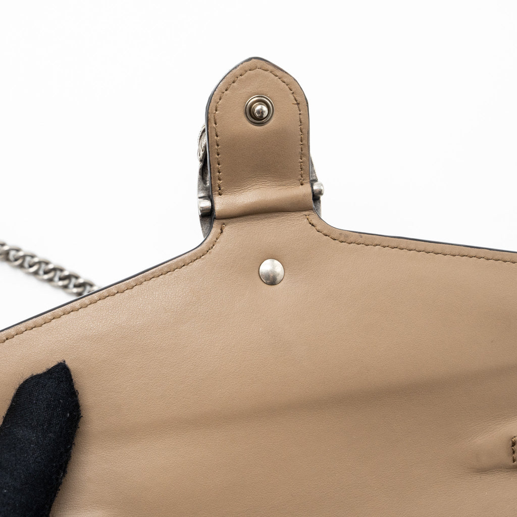 GUCCI DIONYSUS WALLET ON CHAIN GG SUPREME CANVAS/ LEATHER BEIGE/ EBONY SHW