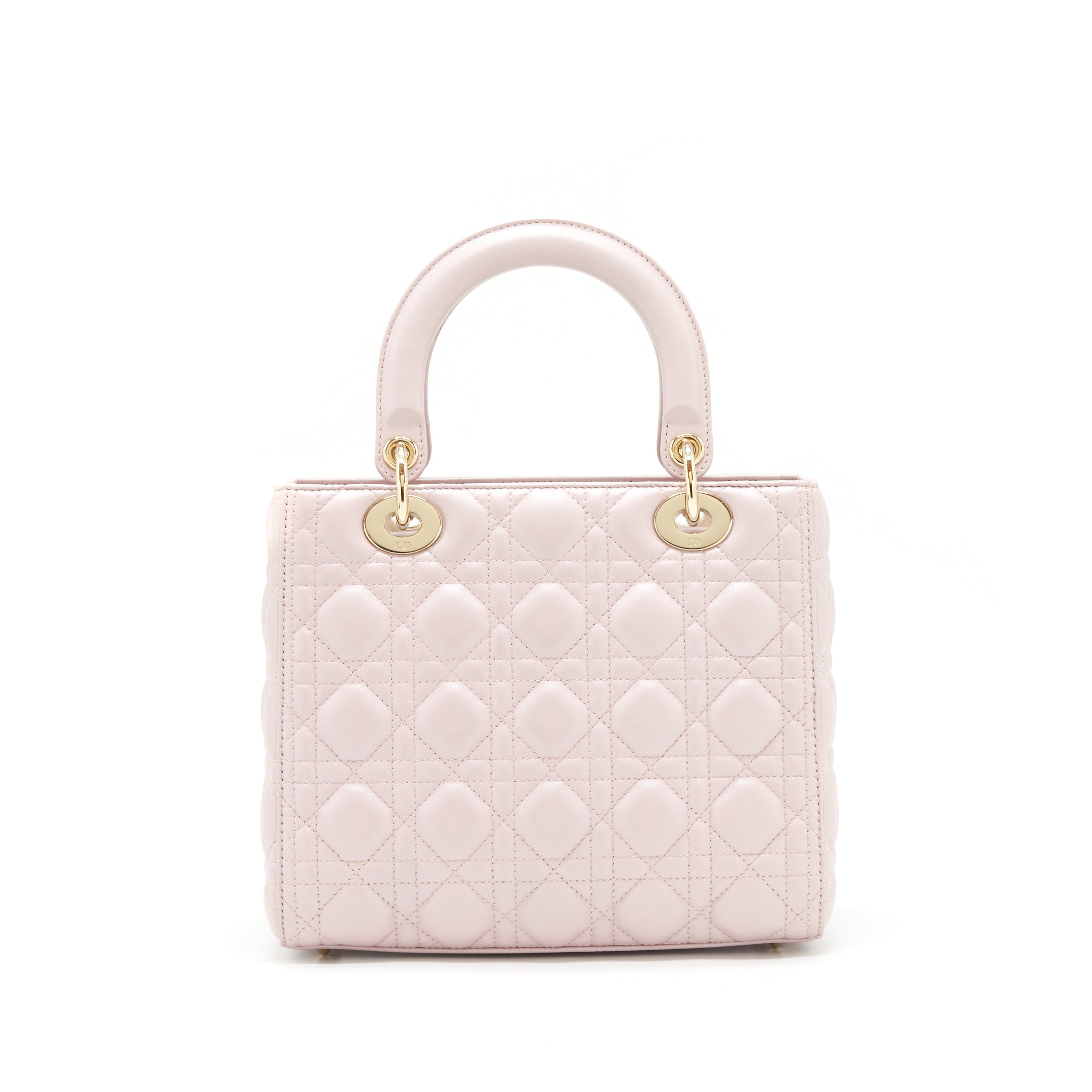 DIOR LADY DIOR LAMBSKIN LIGHT PINK LGHW