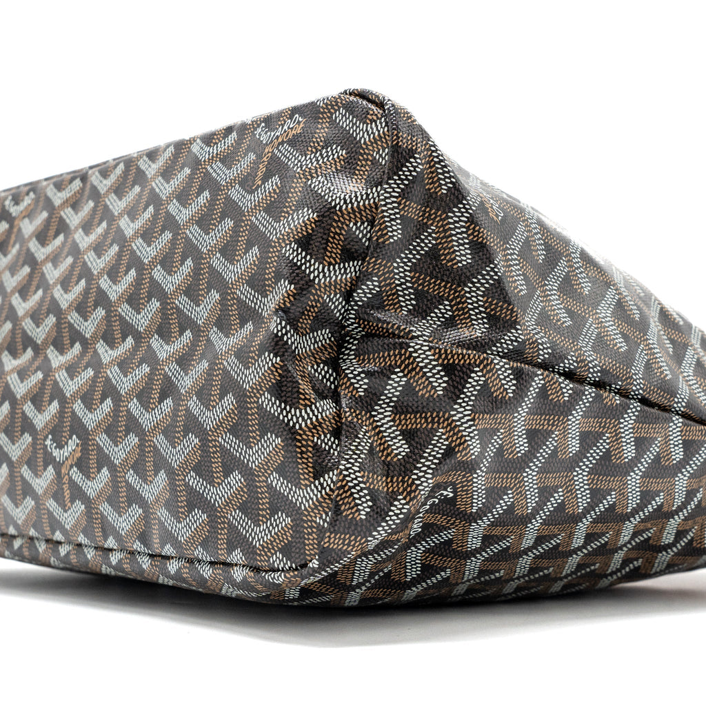 GOYARD BOHEME HOBO BAG CANVAS/CALFSKIN BLACK/ BROWN SHW