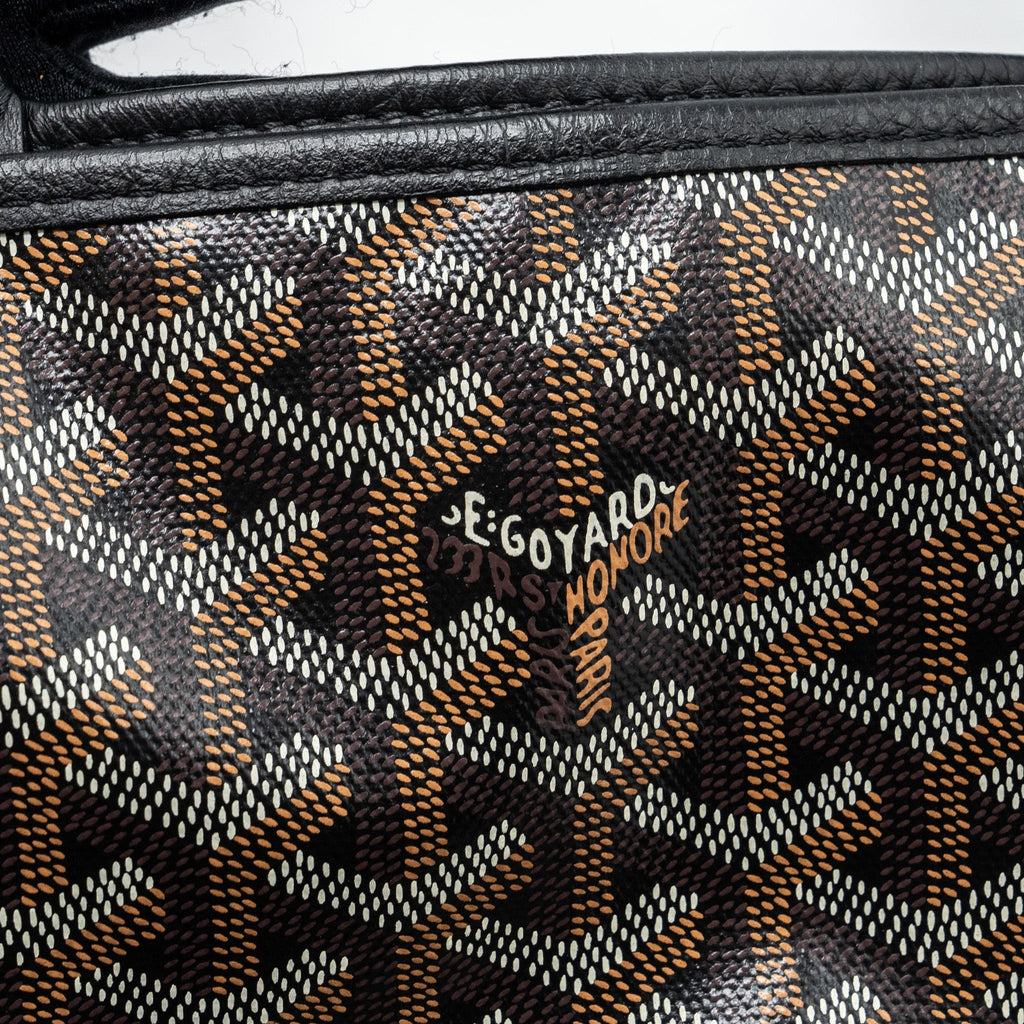GOYARD ANJOU MINI BAG CAVAS/CALFSKIN BLACK SHW
