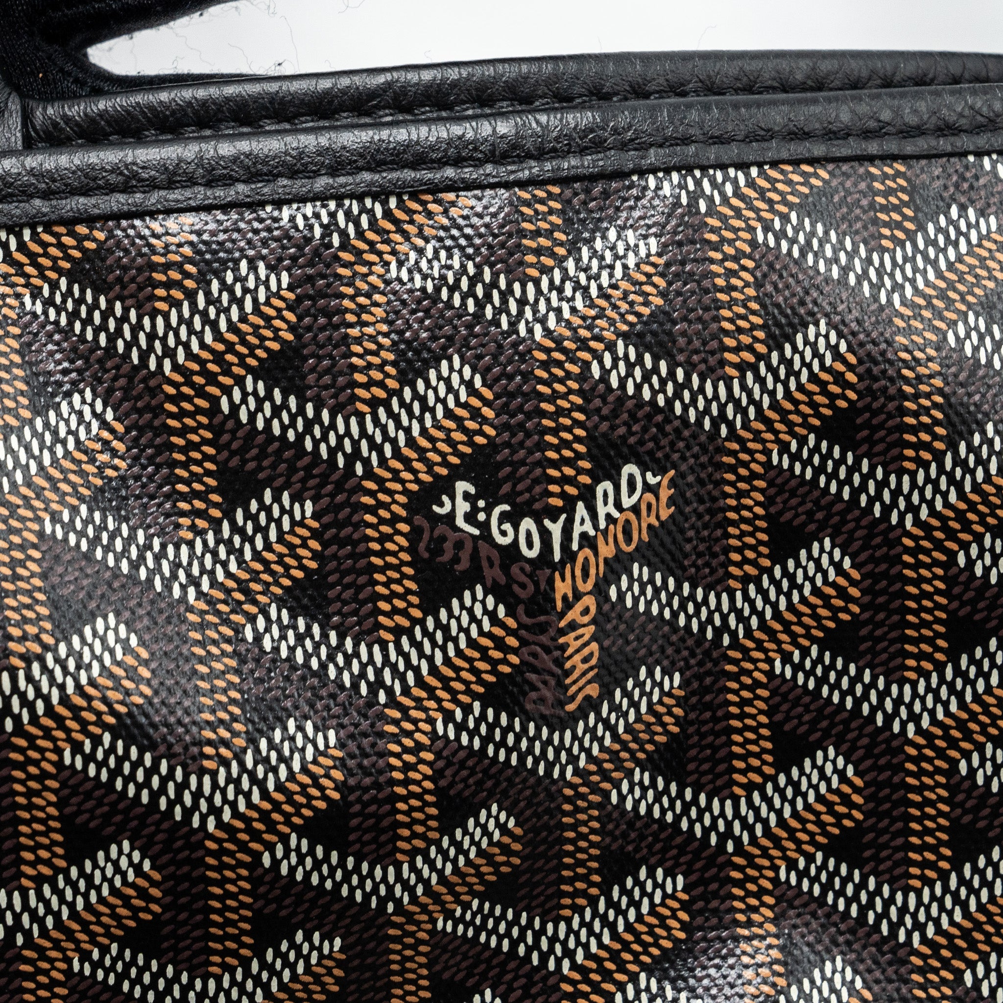 GOYARD ANJOU MINI BAG CAVAS/CALFSKIN BLACK SHW