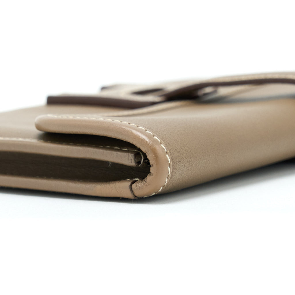 HERMES JIGE DUO WALLET SWIFT ETOUPE SHW