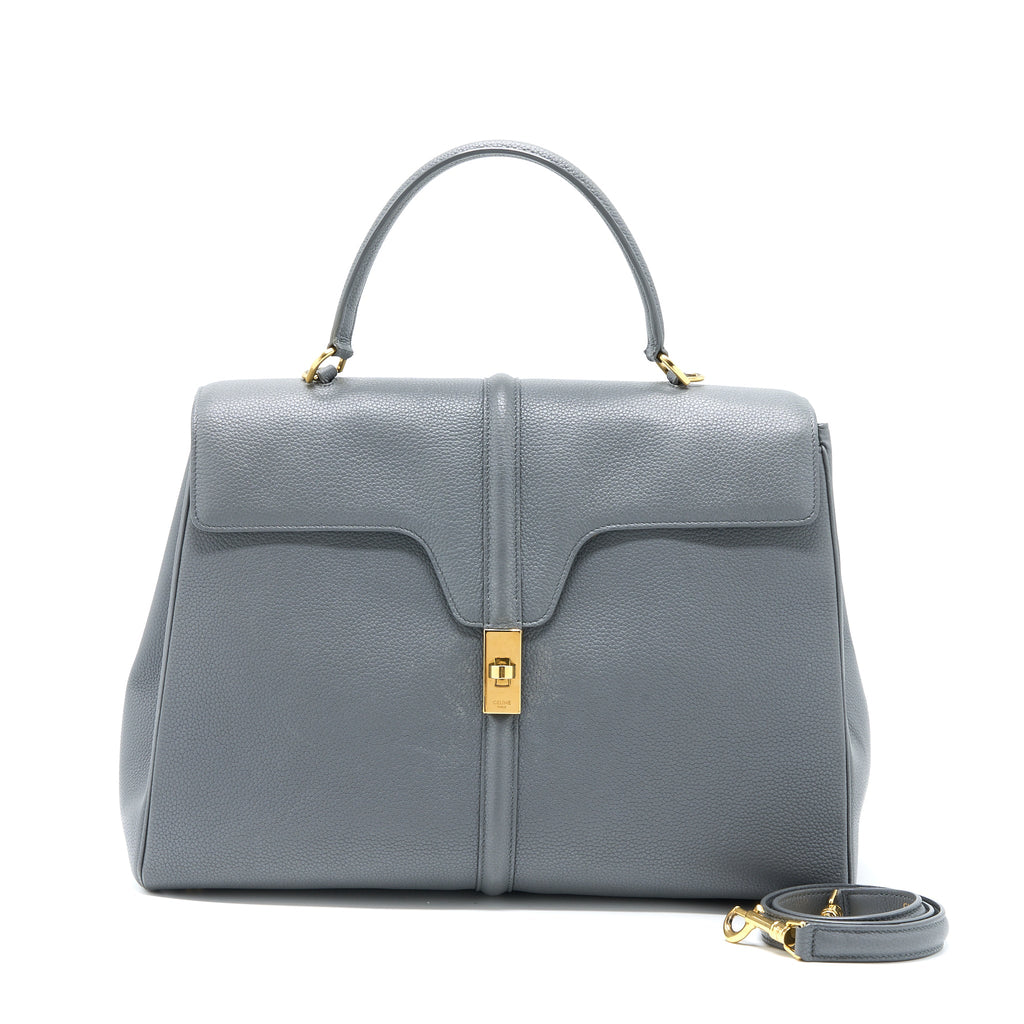 CELINE 16 BAG GRAINED CALFSKIN GREY GHW