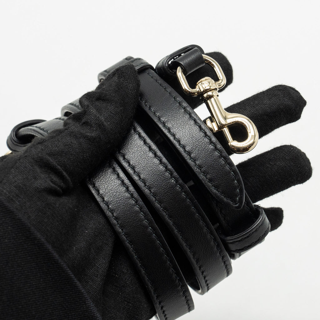 DIOR DIORAMOUR MINI DIOR BOOK TOTE MACROCANNAGE CALFKSIN BLACK LGHW