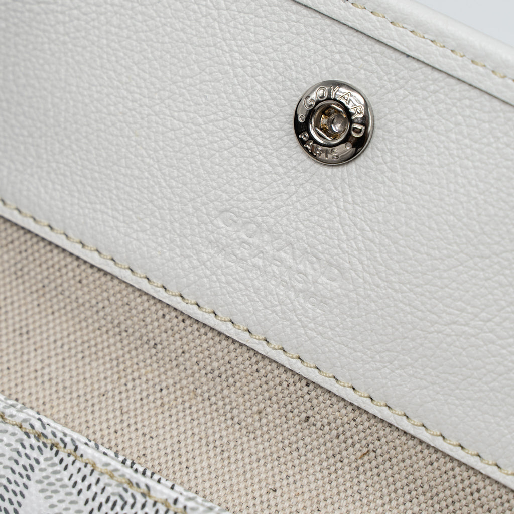GOYARD SAINT LOUIS PM BAG CANVAS/CALFSKIN WHITE