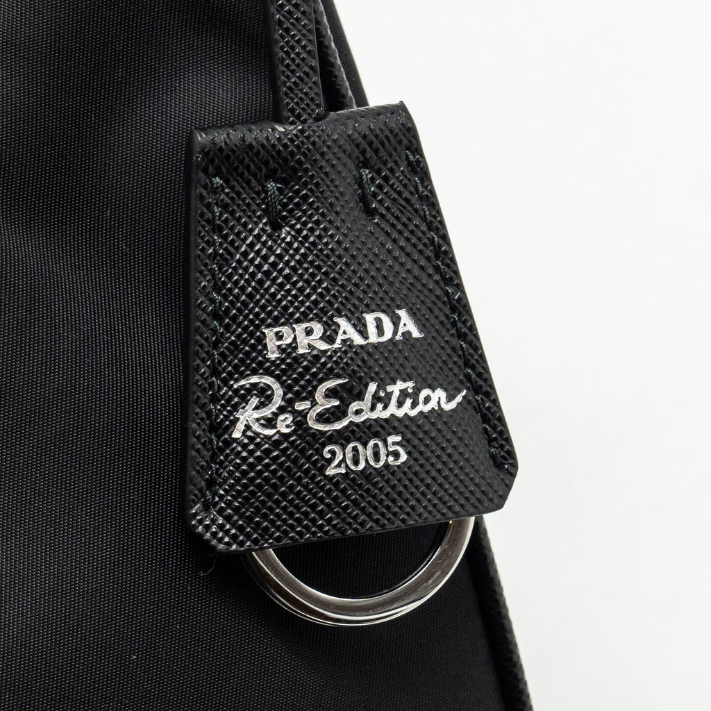 PRADA RE-EDITION 2005 RE-NYLON AND SAFFIANO MINI BAG BLACK SHW