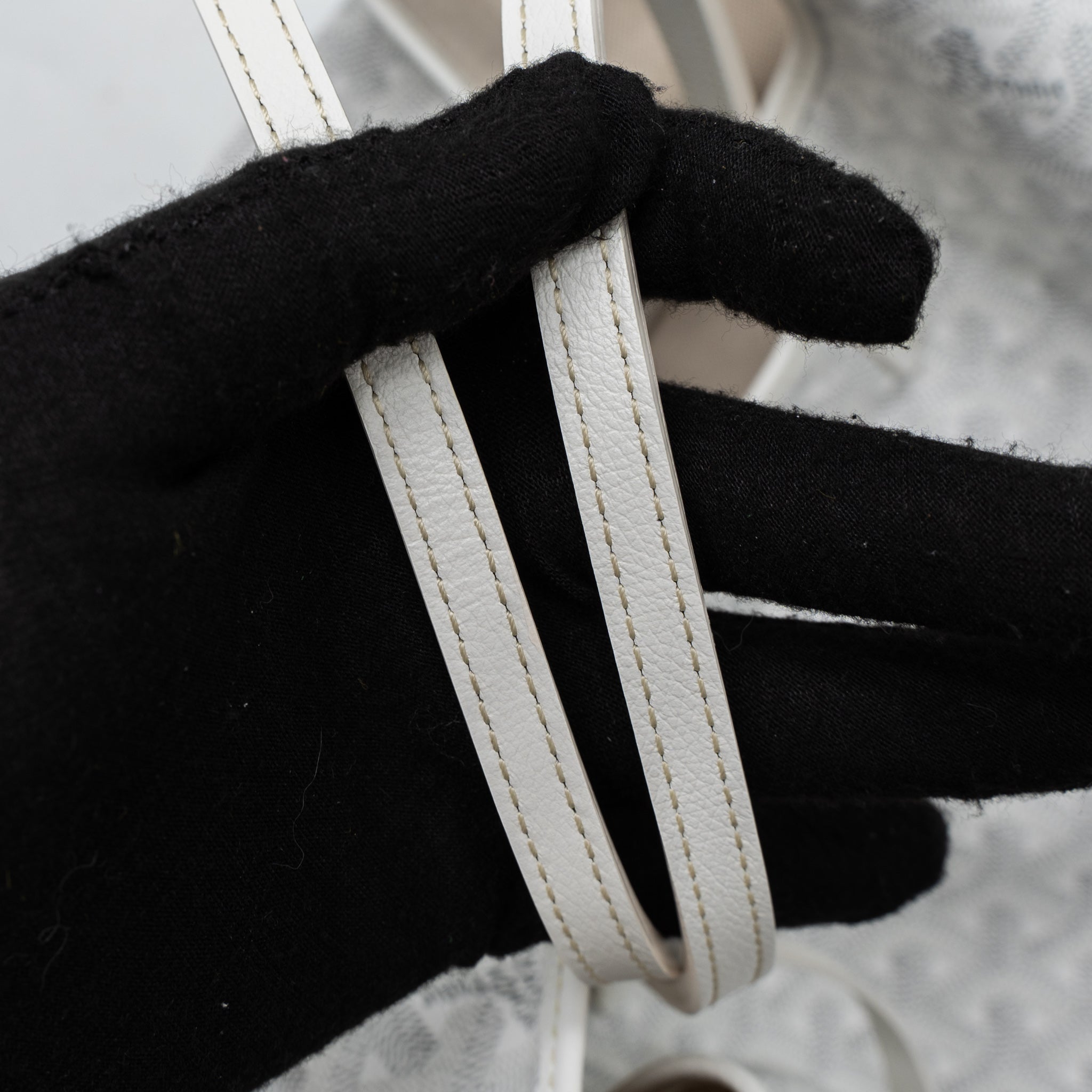 GOYARD SAINT LOUIS PM BAG CANVAS/CALFSKIN WHITE