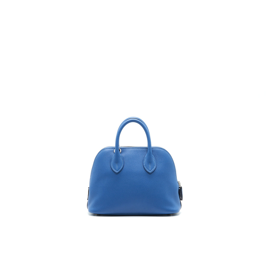 HERMES MINI BOLIDE EVERCOLOUR BLUE WITH SHW