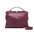 FENDI LARGE PEEKABOO TOTE BAG DARK RED
