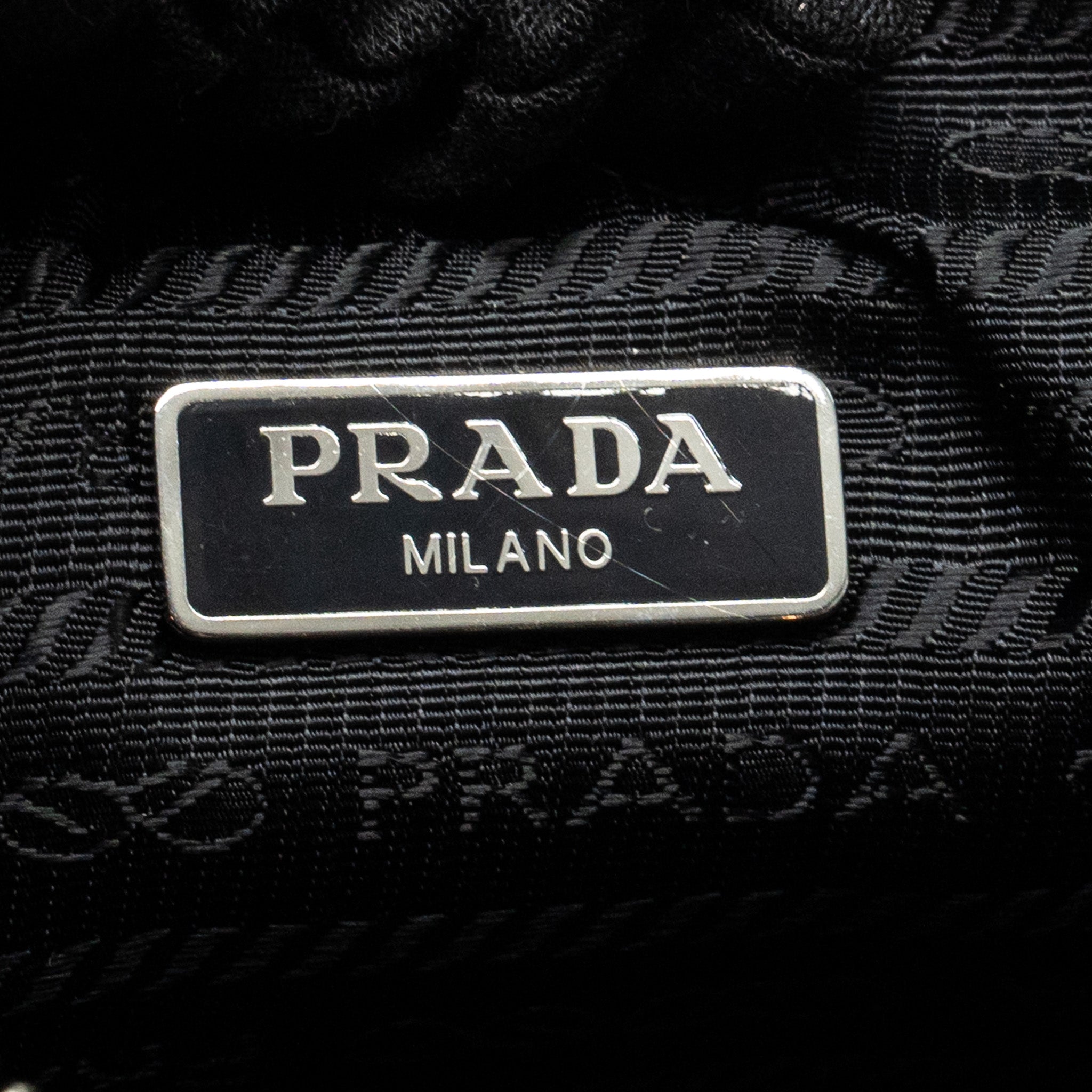 PRADA RE-EDITION 2005 RE-NYLON AND SAFFIANO MINI BAG BLACK SHW