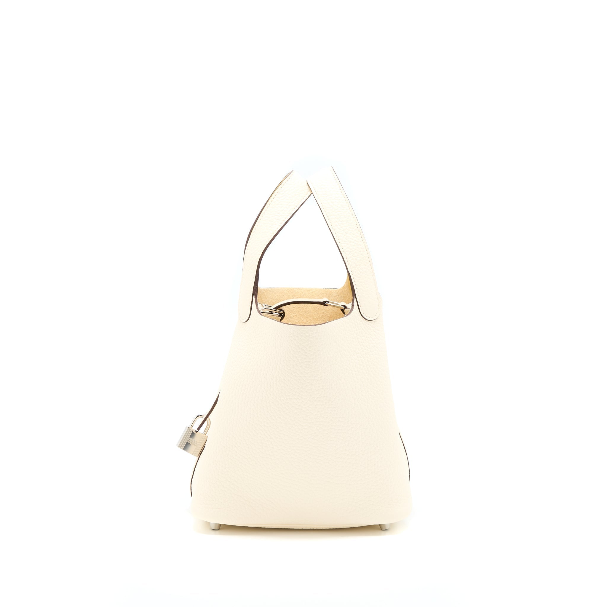 HERMES PICOTIN 18 LOCK BAG CLEMENCE NATA/JAUNE POUSSIN SHW