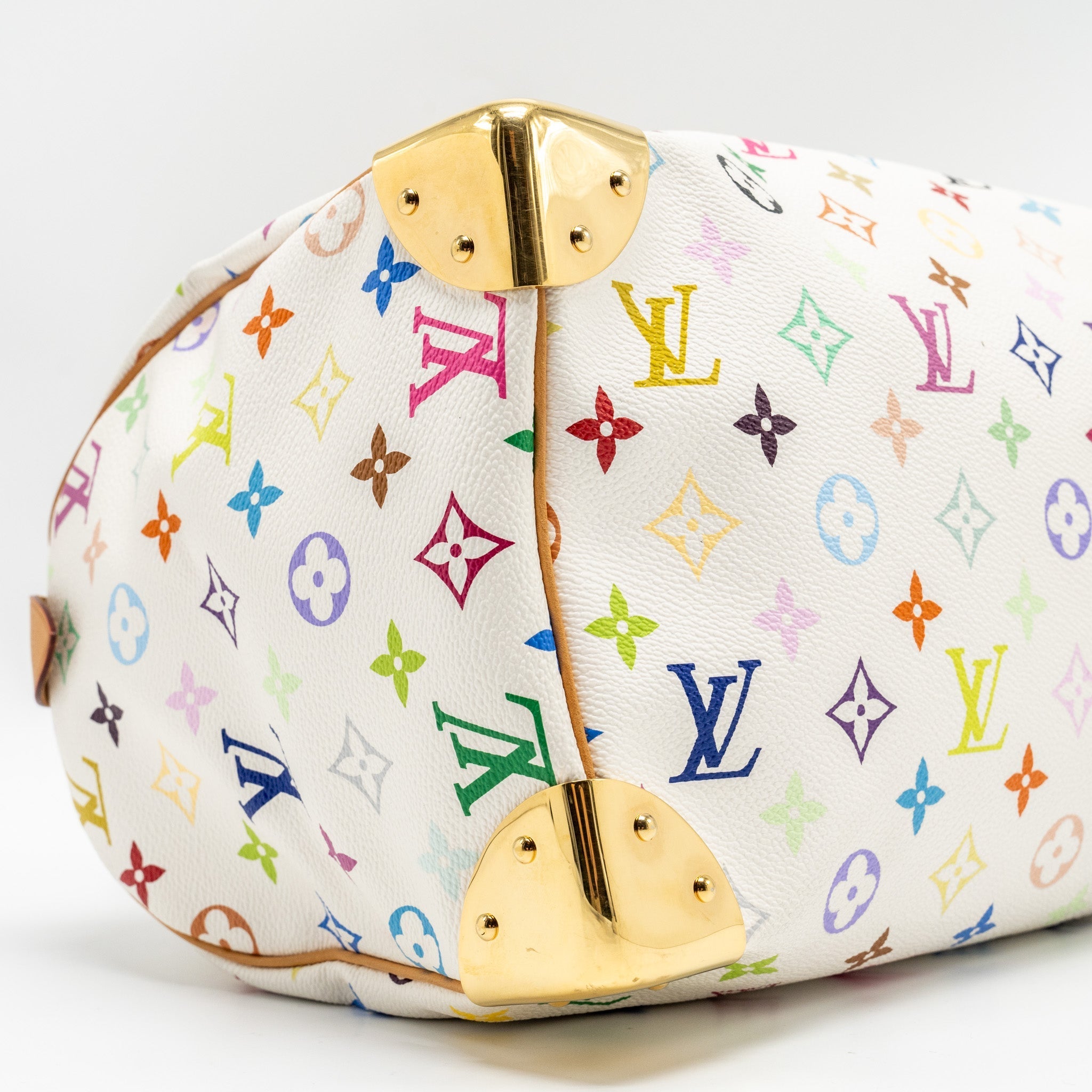 LOUIS VUITTON SPEEDY 30 MONOGRAM CANVAS WHITE MULTICOLOUR GHW