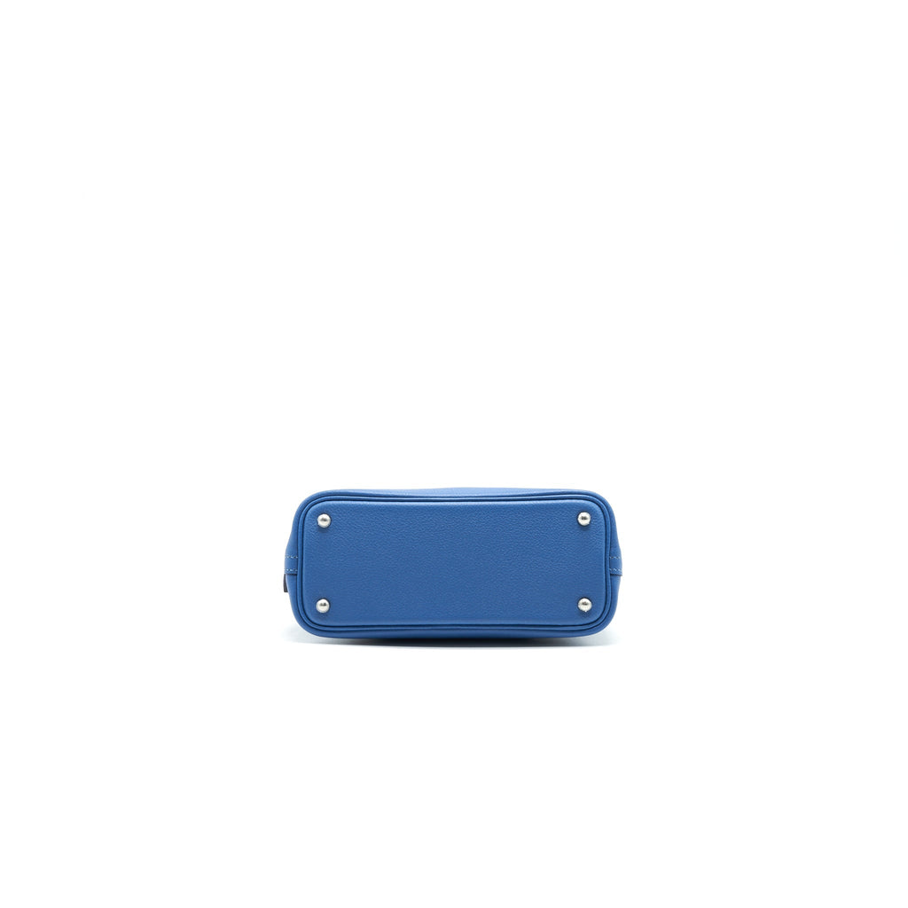 HERMES MINI BOLIDE EVERCOLOUR BLUE WITH SHW