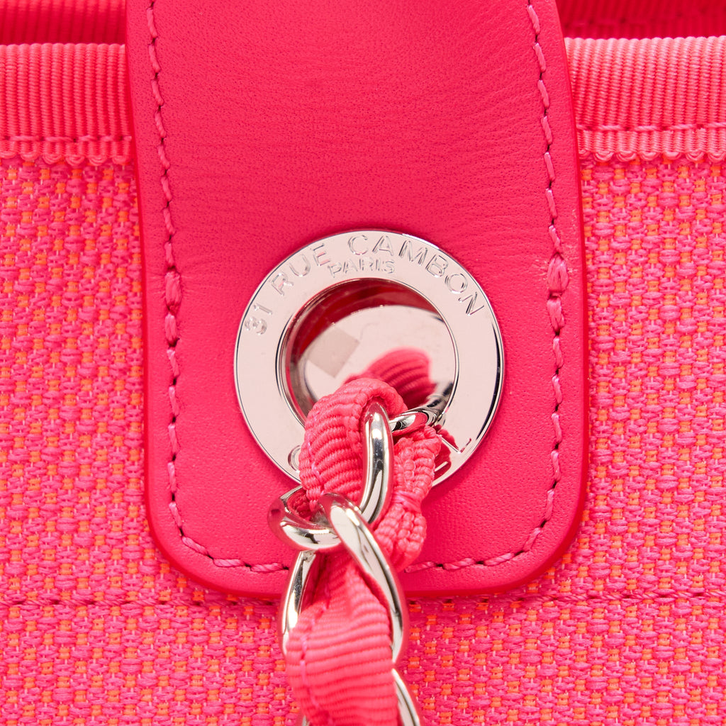 CHANEL DEAUVILLE TOTE BAG HOT PINK SHW