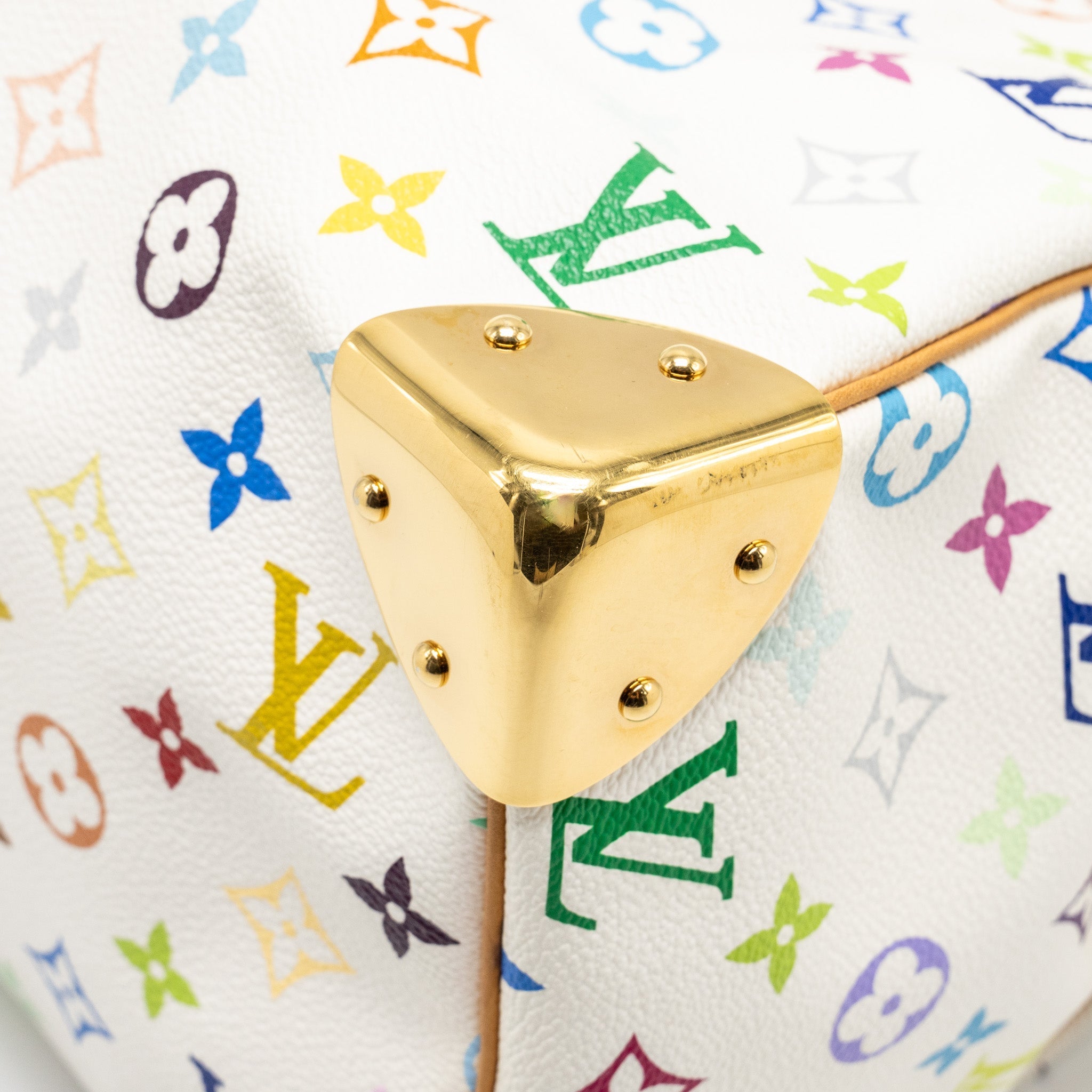 LOUIS VUITTON SPEEDY 30 MONOGRAM CANVAS WHITE MULTICOLOUR GHW