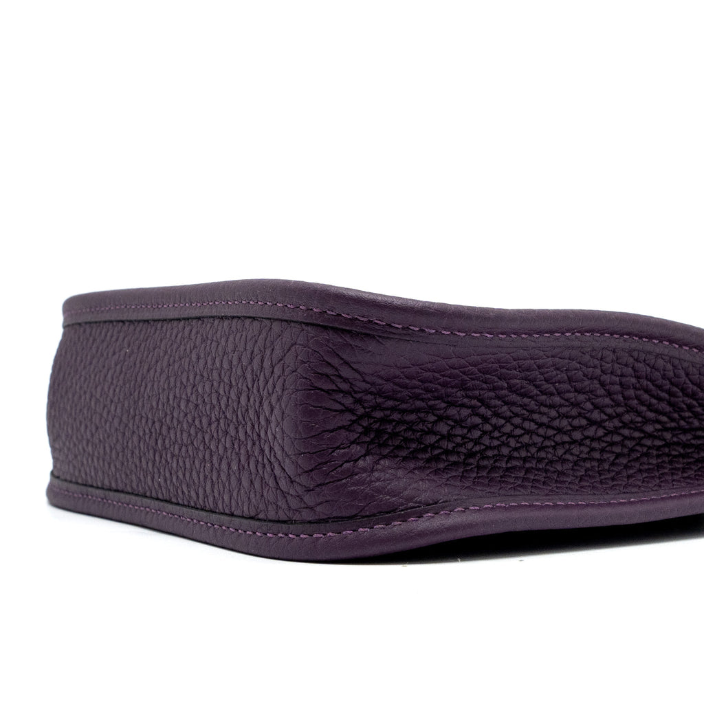 HERMES MINI EVELYNE CLEMENCE CASSIS/ROUGE GRENAT SHW